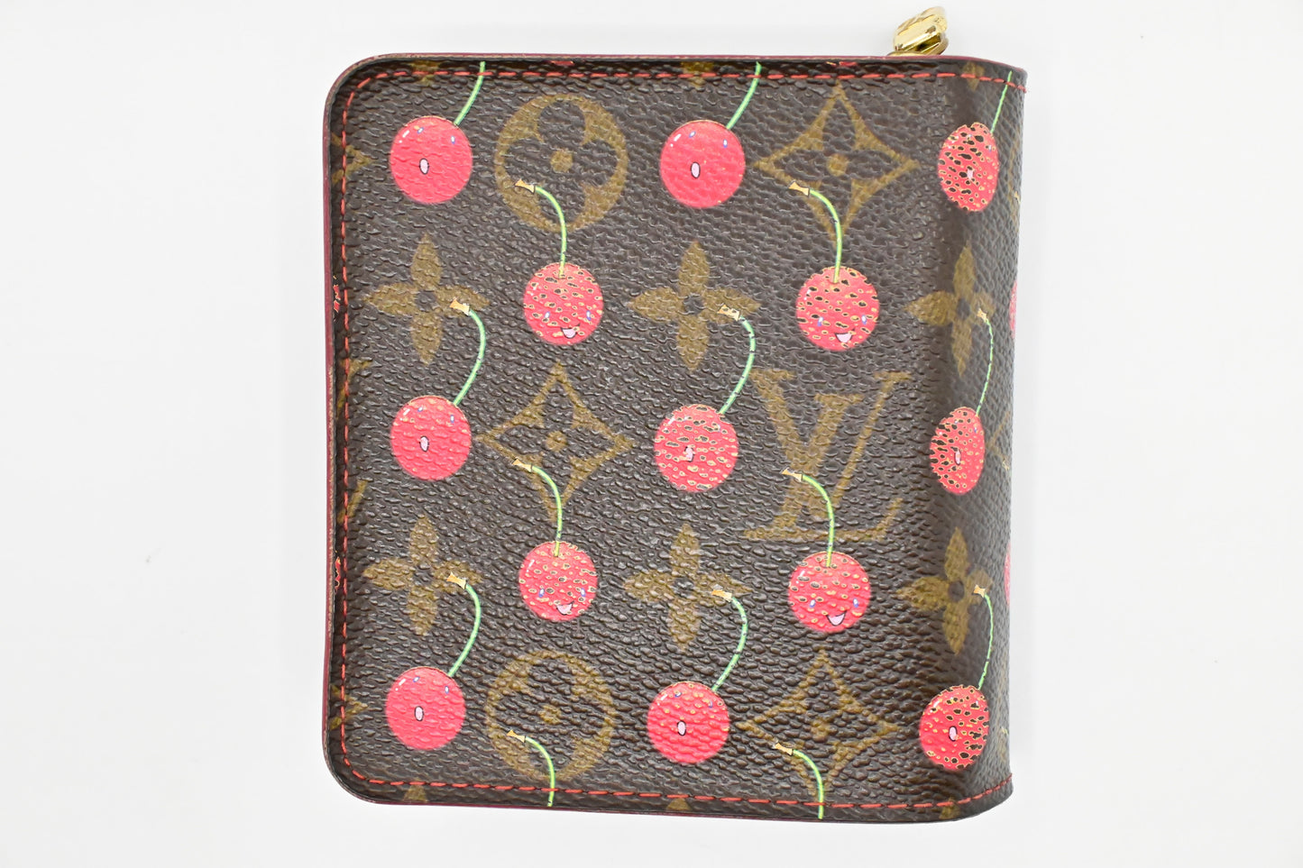 Louis Vuitton x Takashi Murakami Compact Zippy Monogram Canvas Handbag