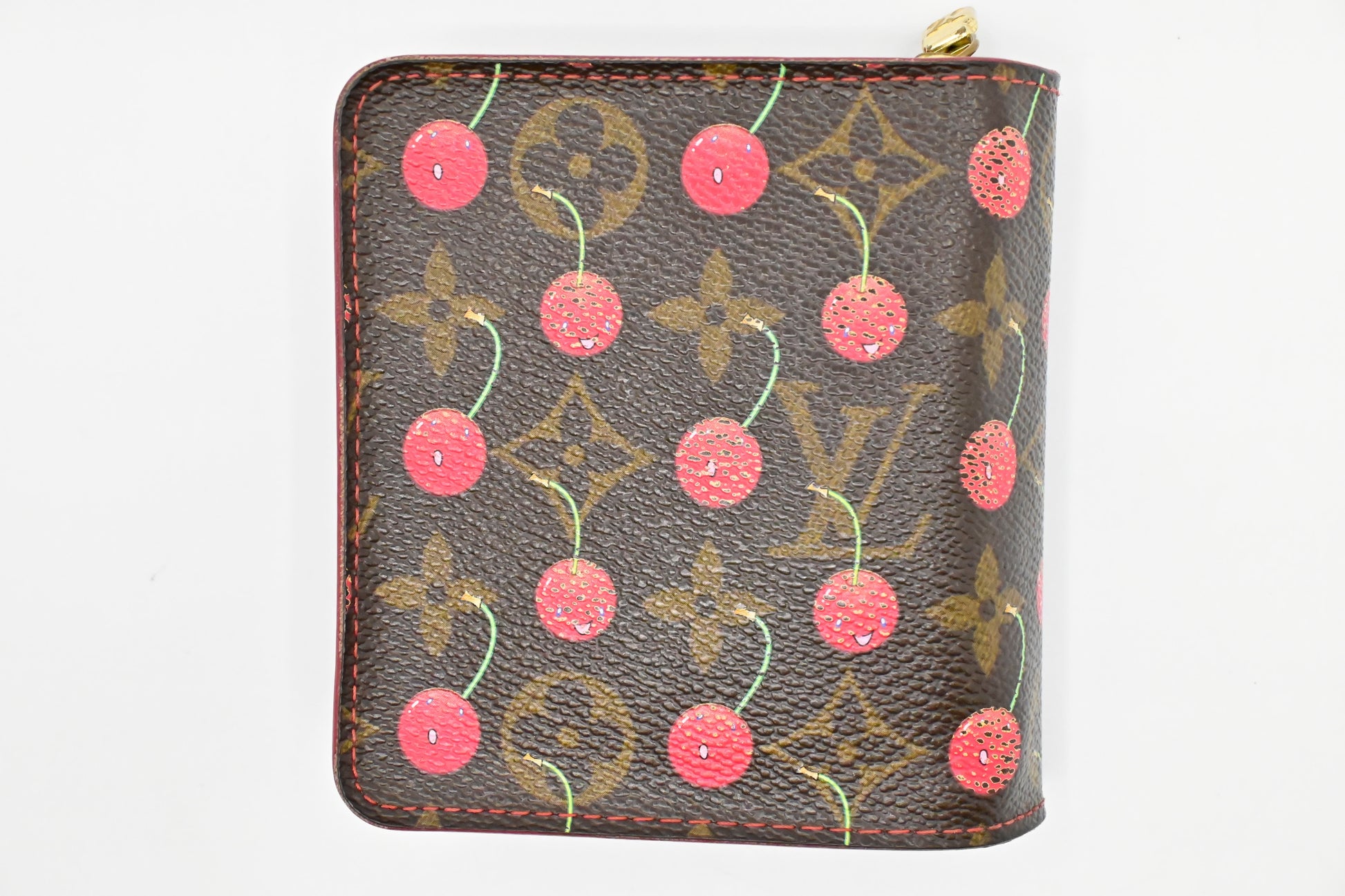 Louis Vuitton x Takashi Murakami Compact Zippy Monogram Canvas Handbag