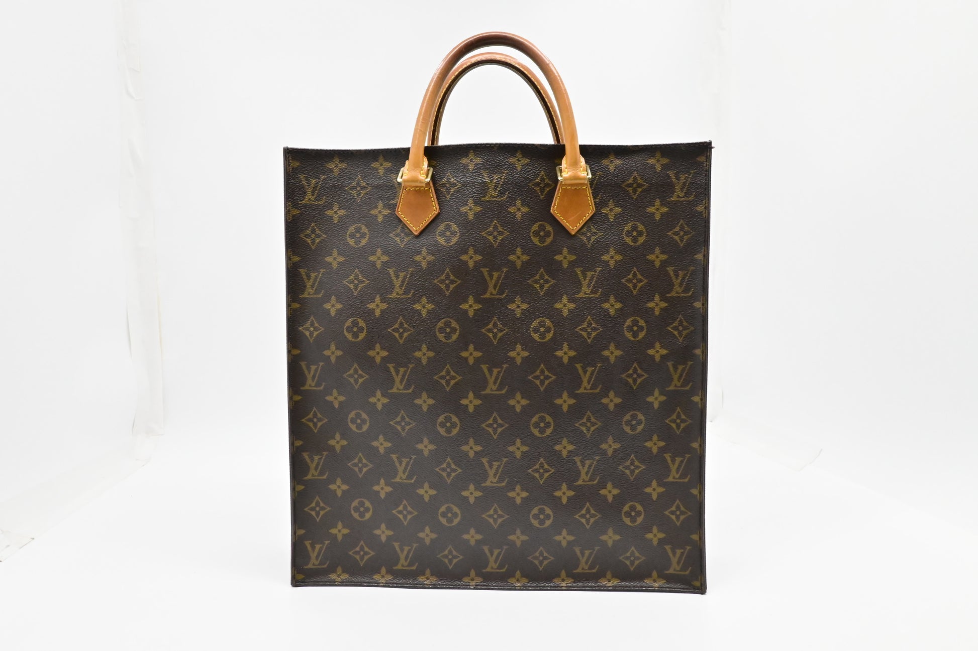 Louis Vuitton Sac Plat Monogram Canvas Handbag Canvas 5