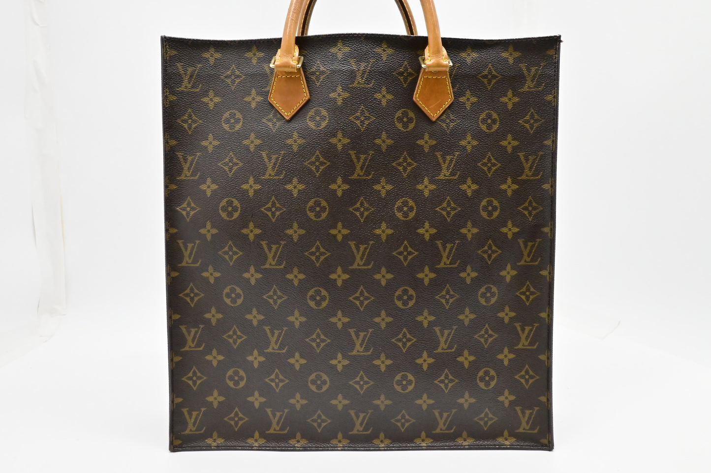 Louis Vuitton Sac Plat Monogram Canvas Handbag Canvas 5