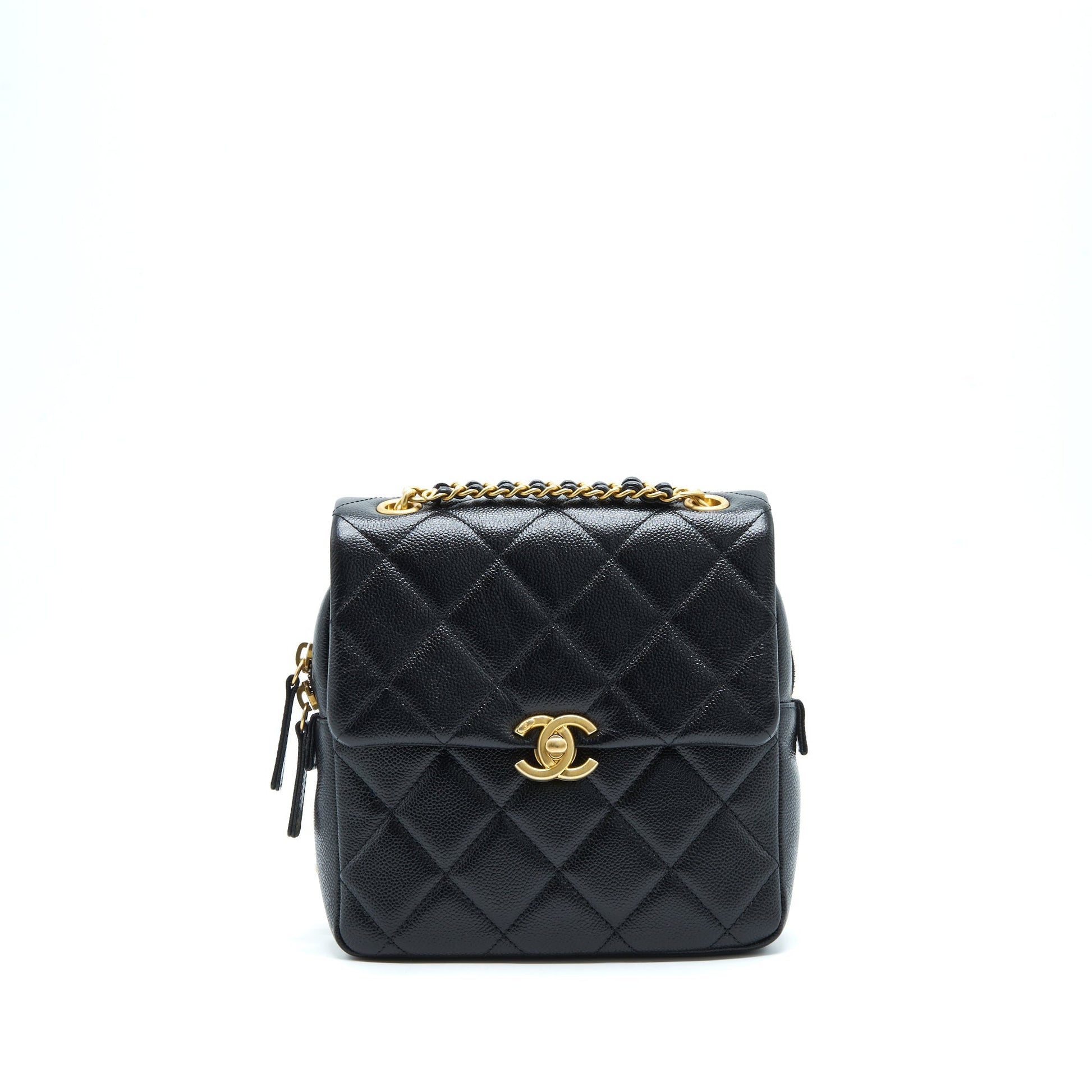 Chanel 22P Flap Backpack Caviar GHW Black