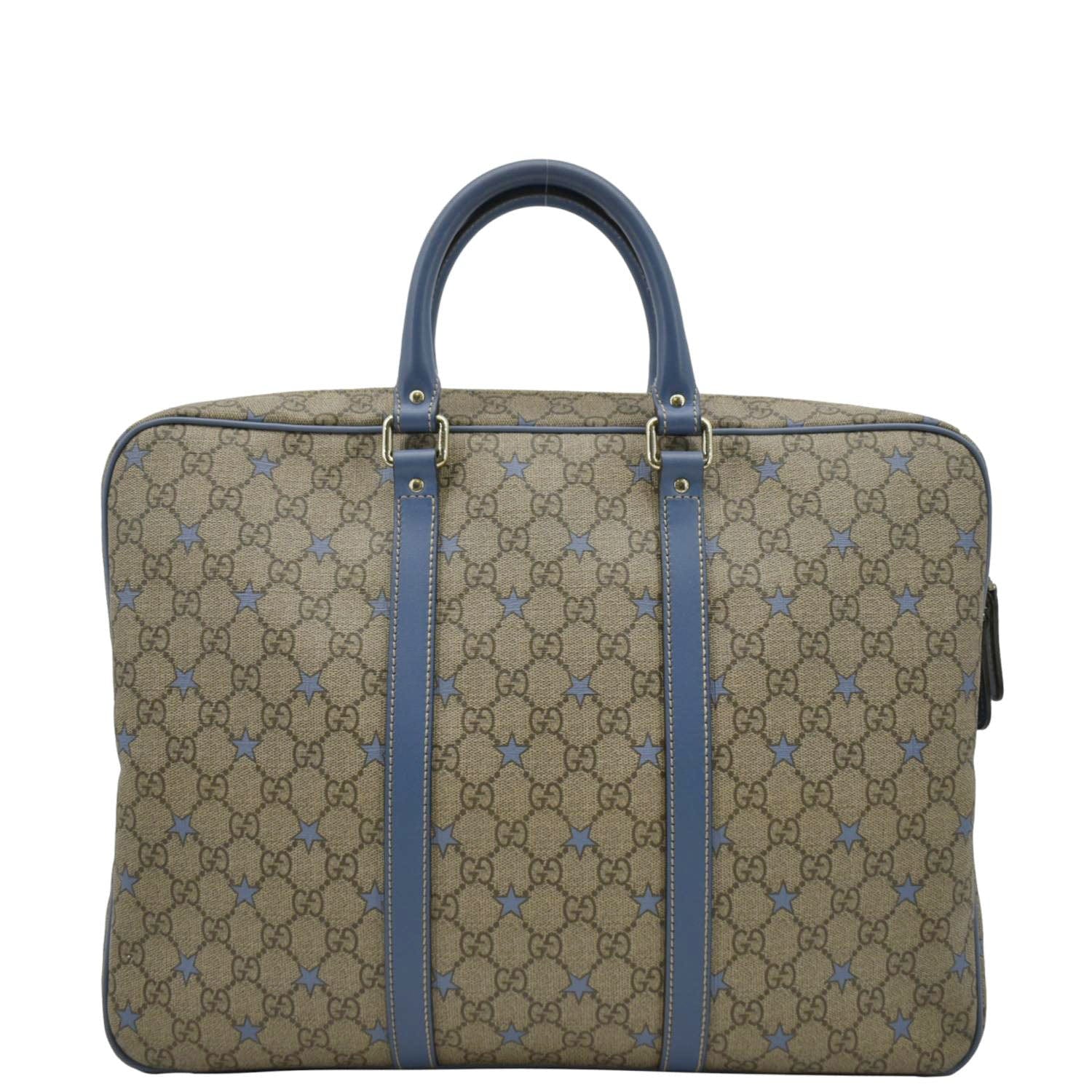 Gucci Supreme Stars Briefcase Bag Beige Travel Bag