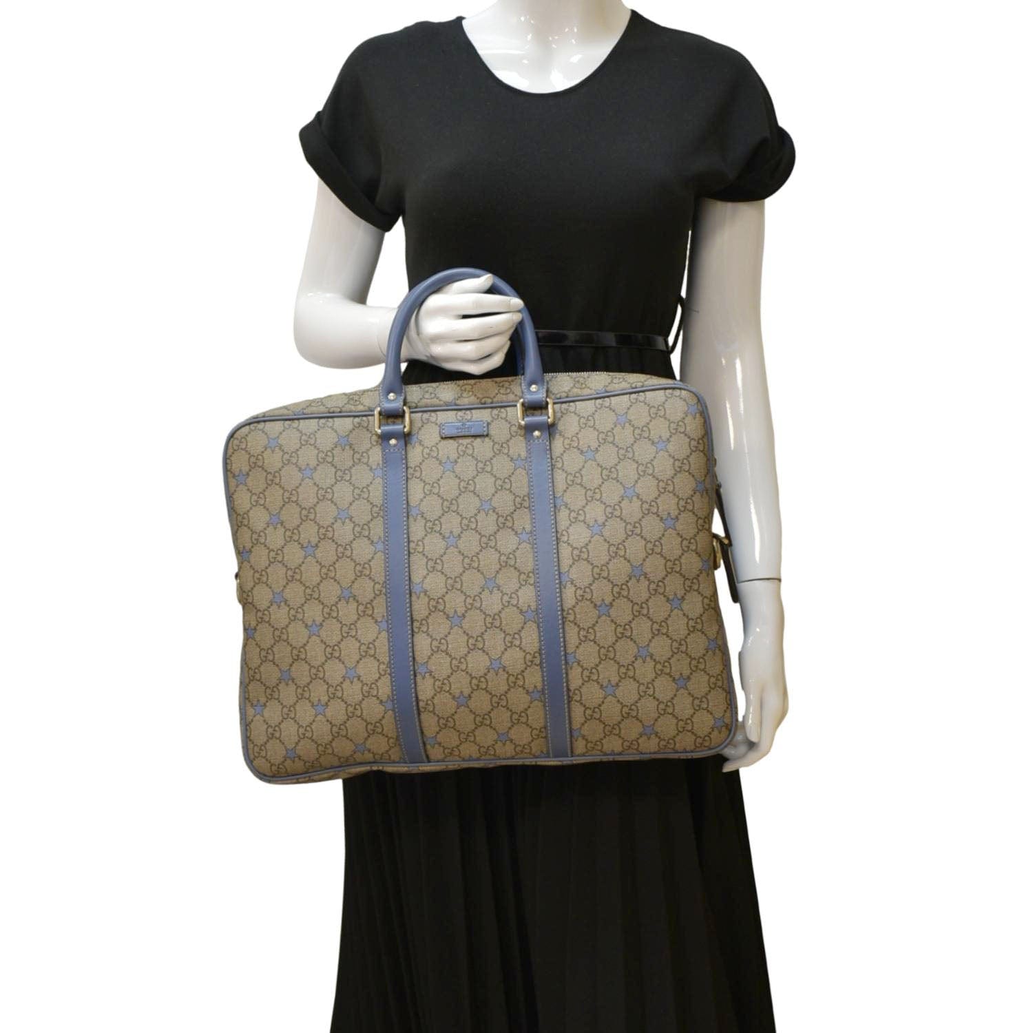 Gucci Supreme Stars Briefcase Bag Beige Travel Bag