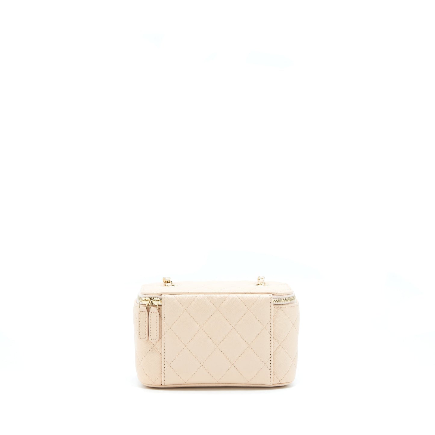 Chanel Long Vanity Caviar Nude LGHW Pink Handbag