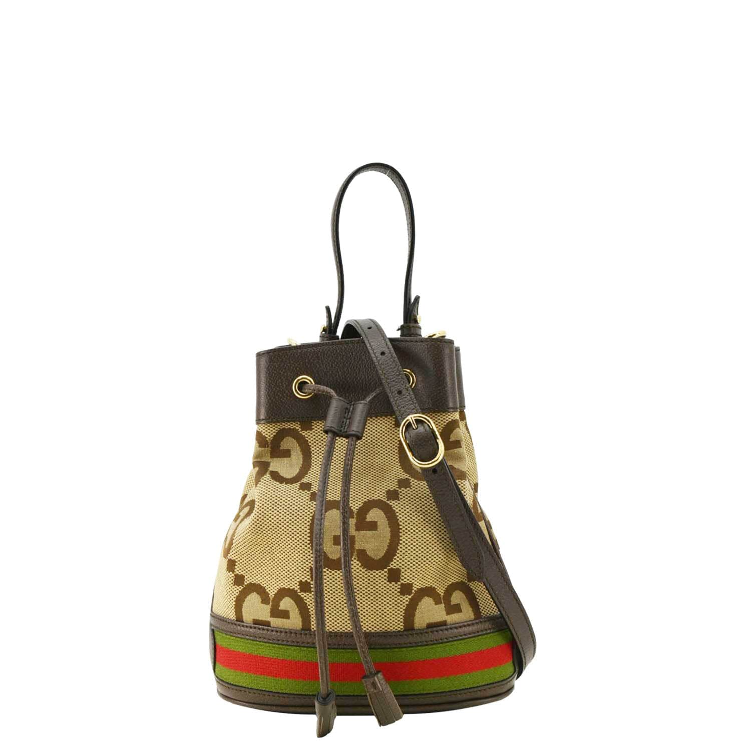 Gucci Ophidia Supreme Bucket Bag Canvas Beige Crossbody Bag