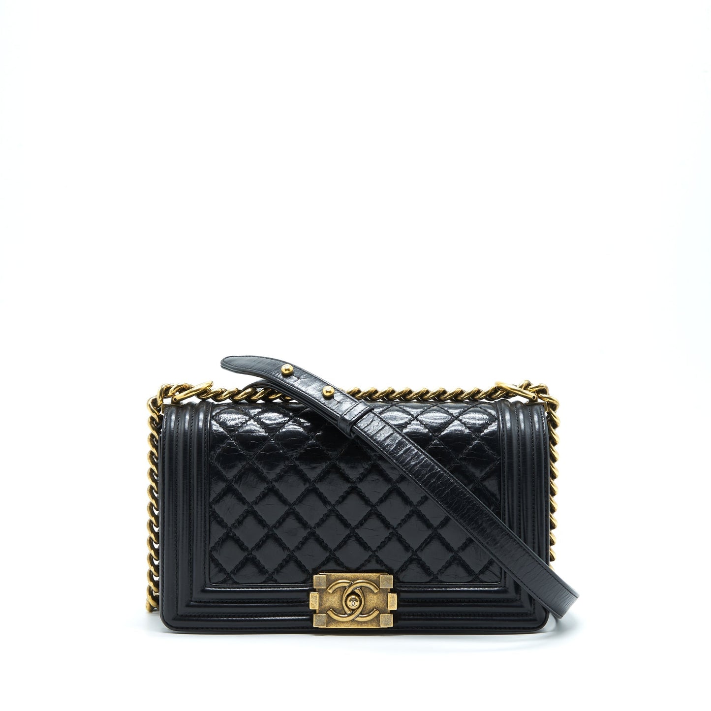 Chanel Boy Calfskin GHW Black Handbag