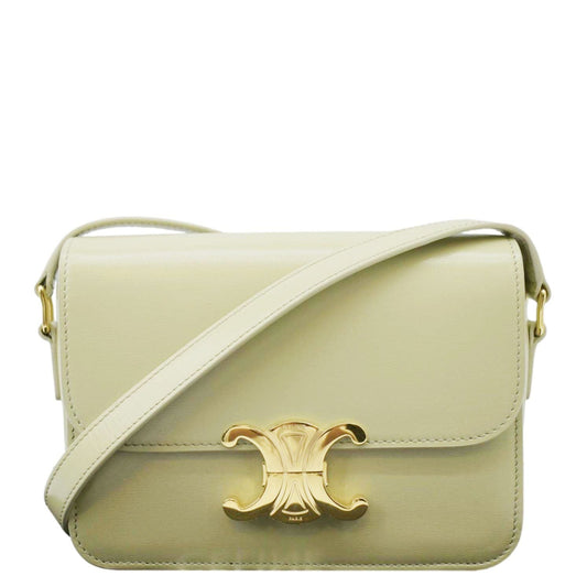 Teen Triomphe Shoulder Bag Almond Leather Green