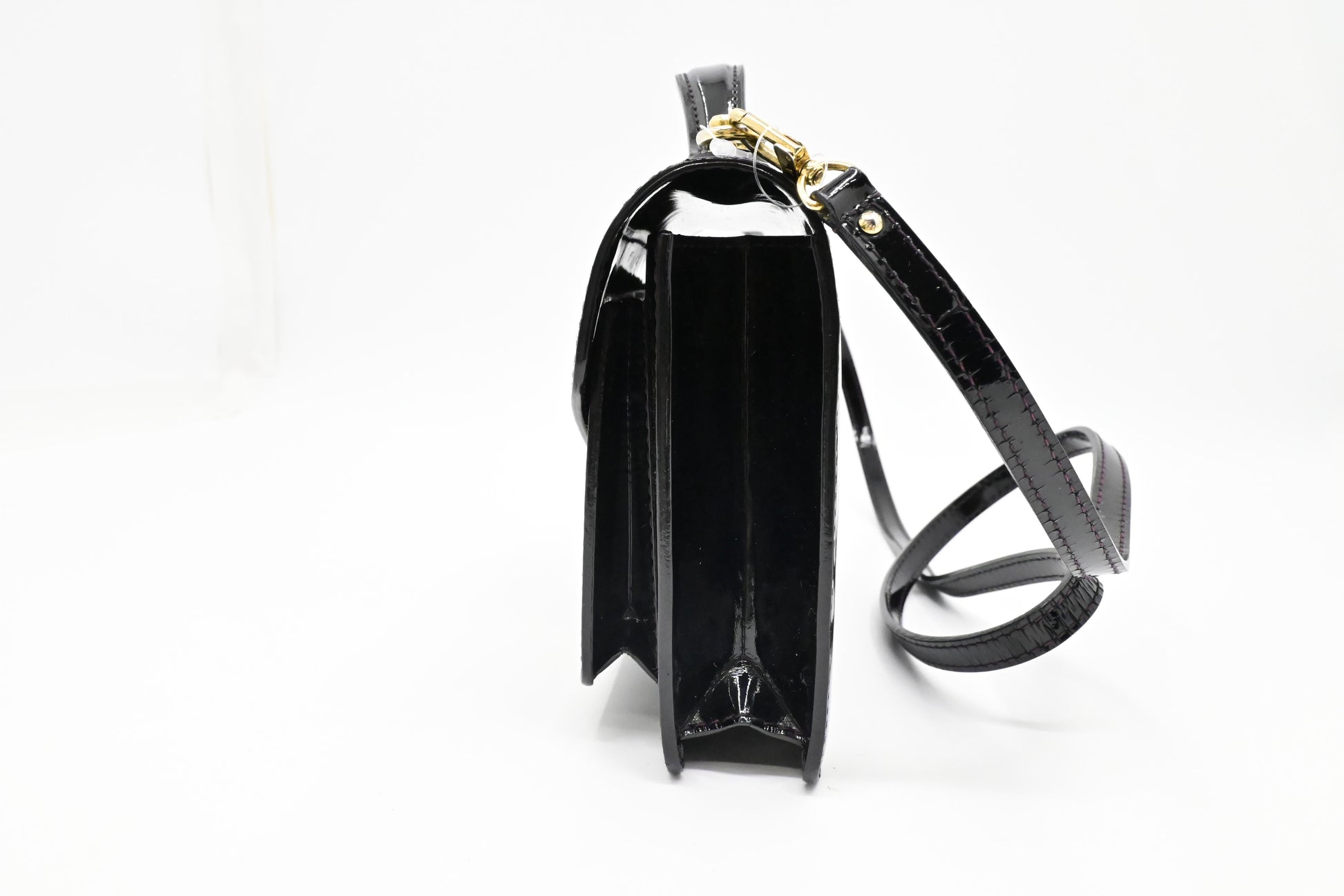 Louis Vuitton Monceau BB Vernis Leather Black Handbag