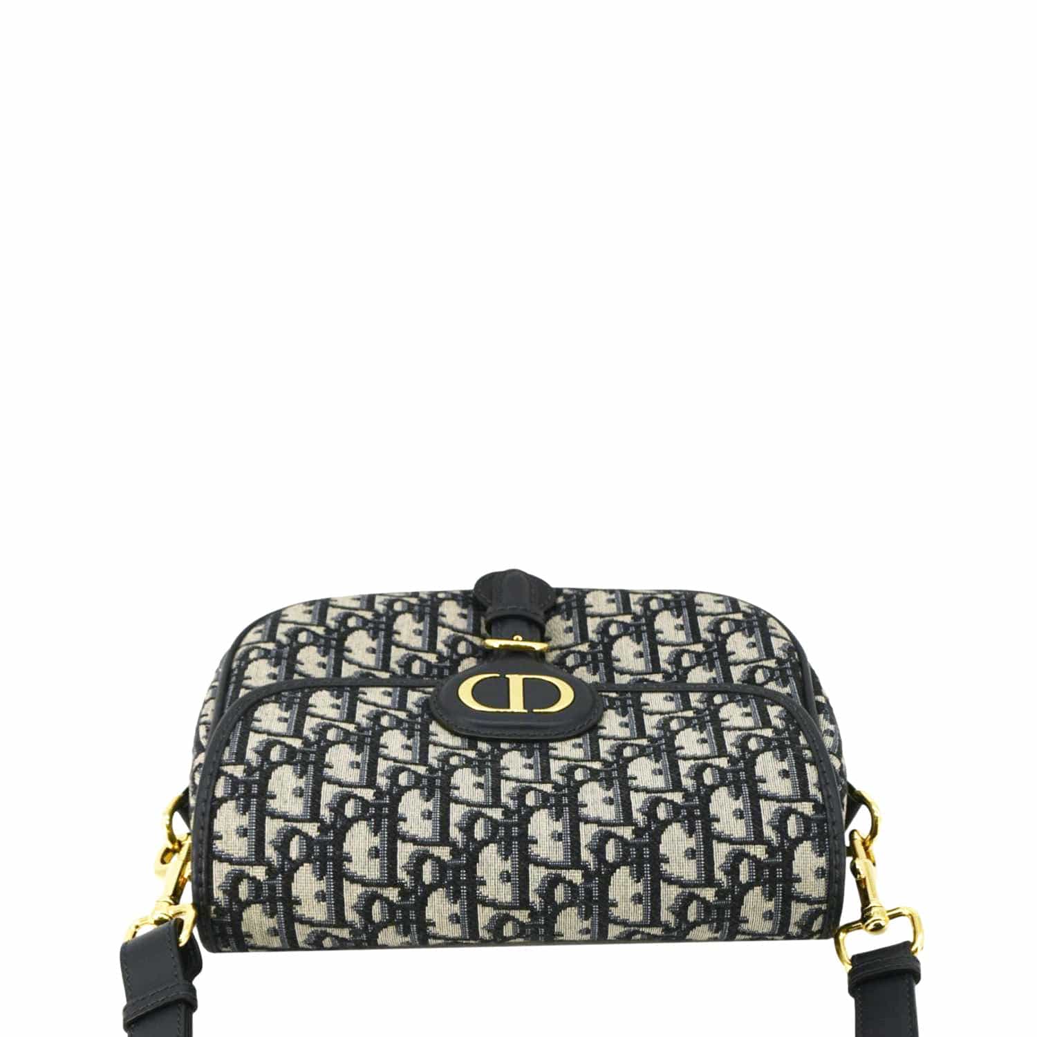 Dior Bobby Oblique Jacquard Crossbody Bag Canvas Blue Navy