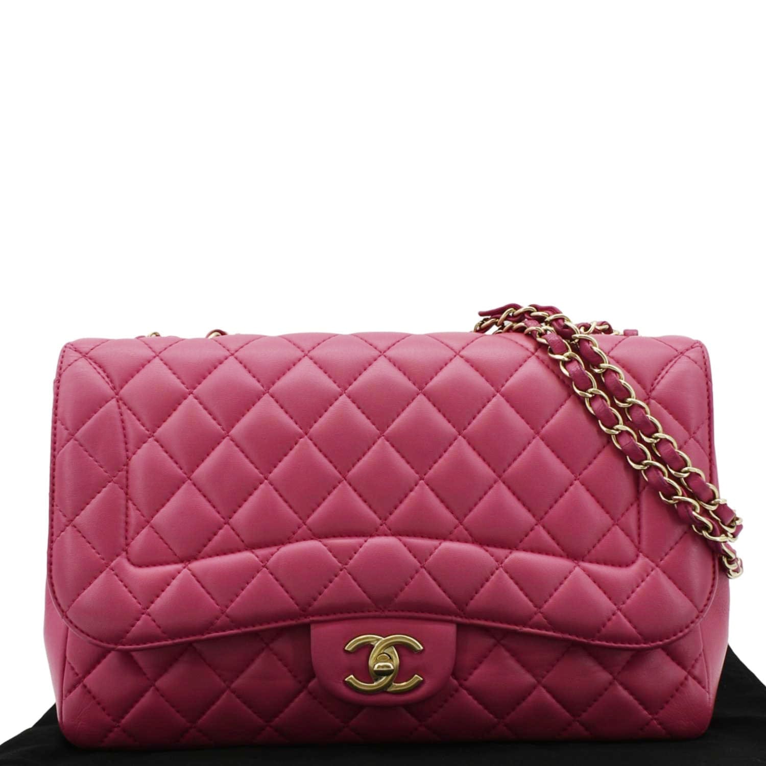 Chanel Mademoiselle Chic Flap Leather Pink Travel Bag