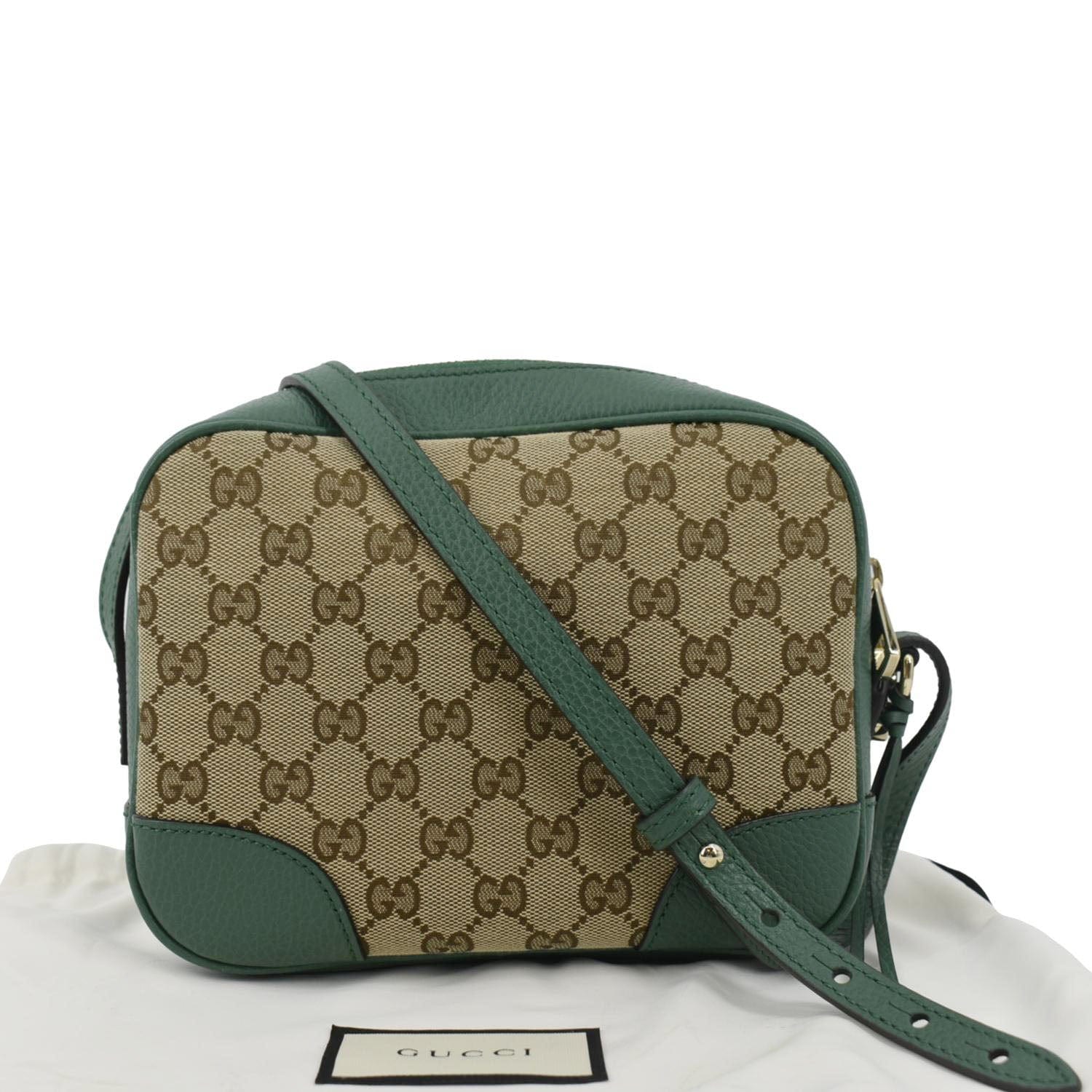 Gucci Bree Crossbody Bag Leather Canvas Bree Camera