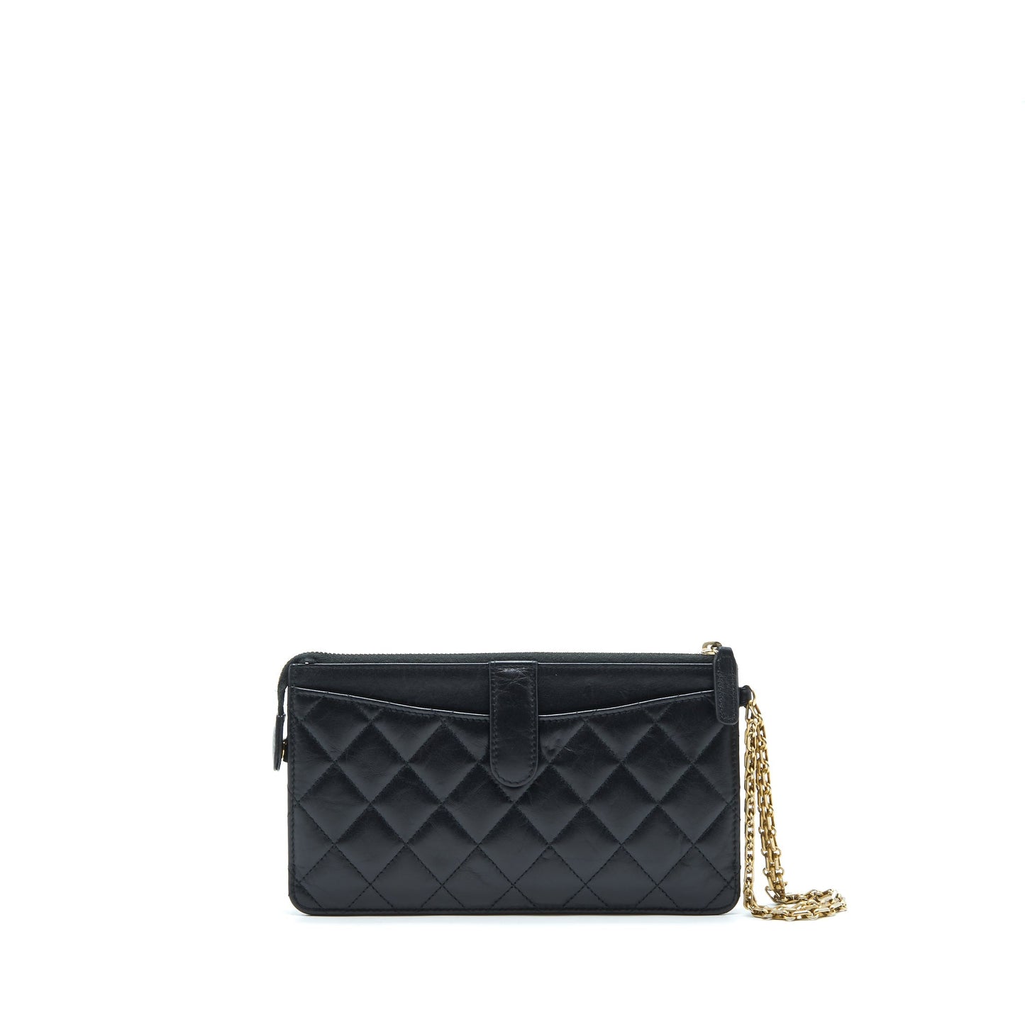 Chanel Reissue Zippy Quilted Calfskin Ruthenium GHW Black Handbag