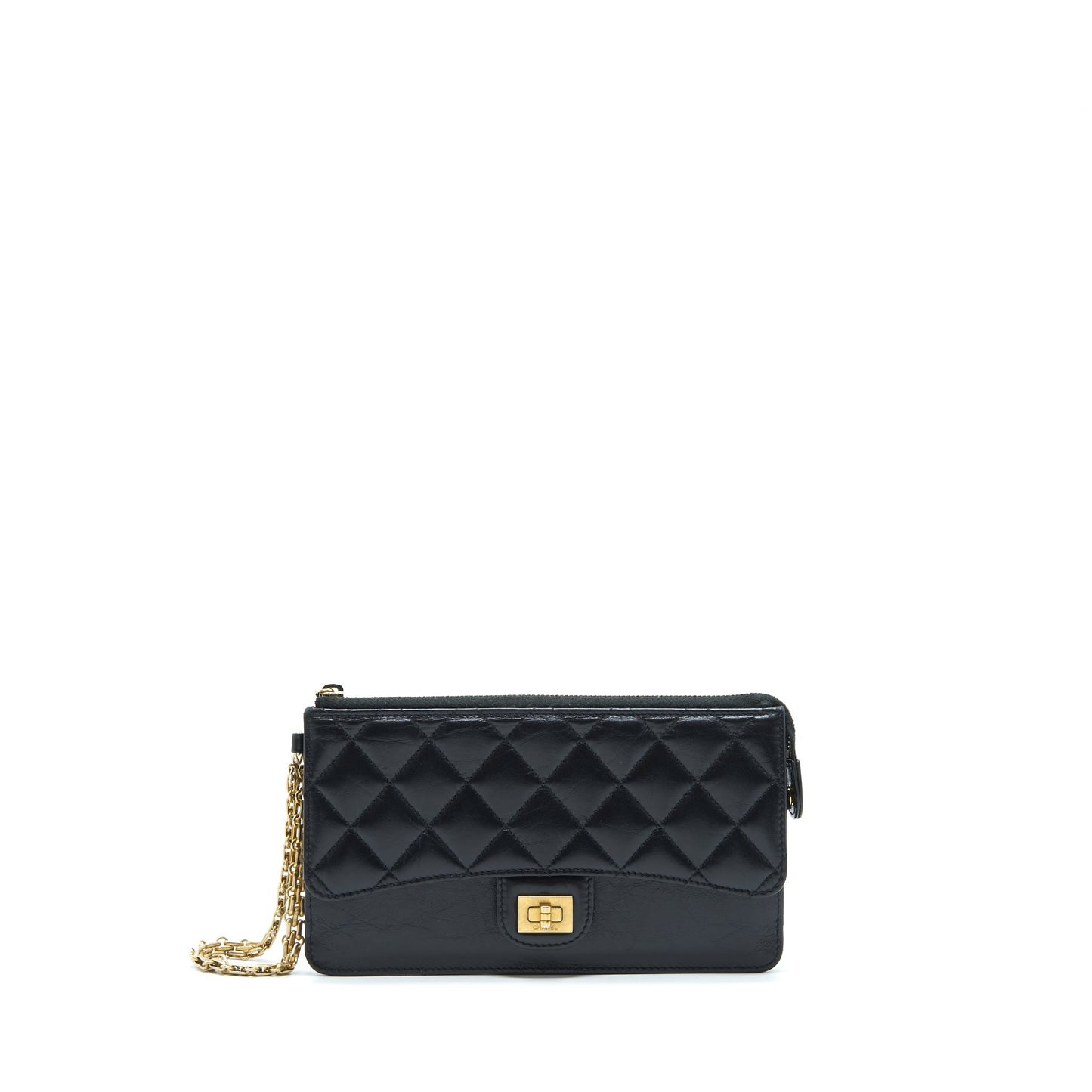 Chanel Reissue Zippy Quilted Calfskin Ruthenium GHW Black Handbag