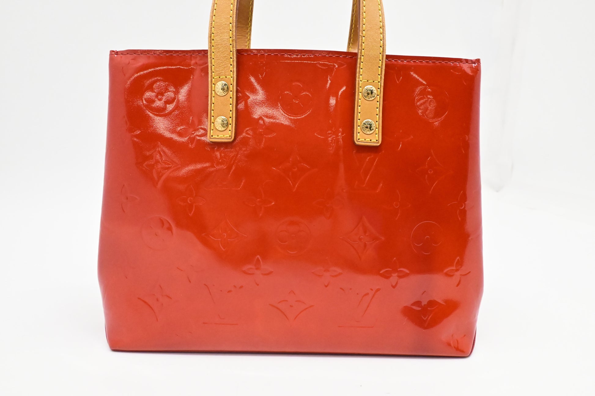 Louis Vuitton Reade Rouge Grenadine PM Leather Vernis Handbag