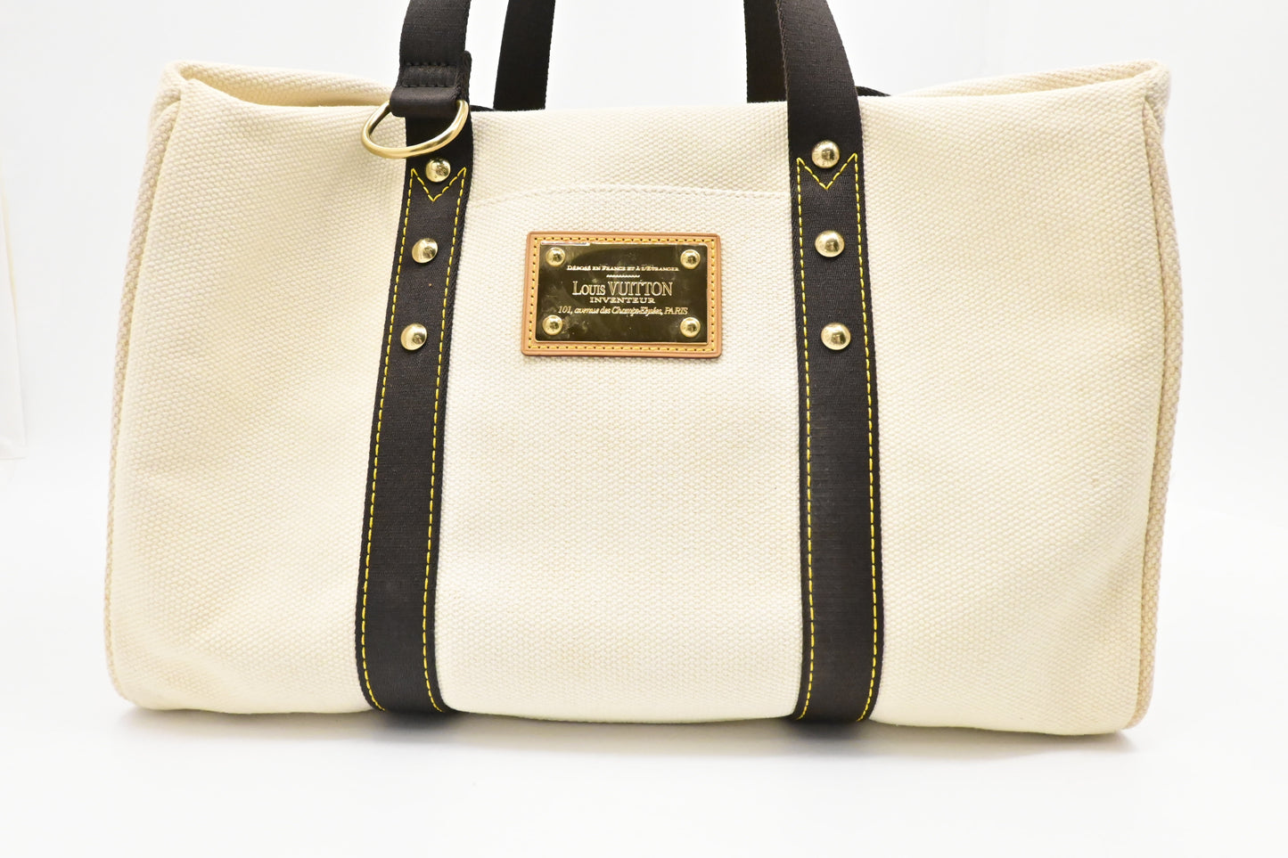 Louis Vuitton Antigua Duffle Canvas White Travel Bag
