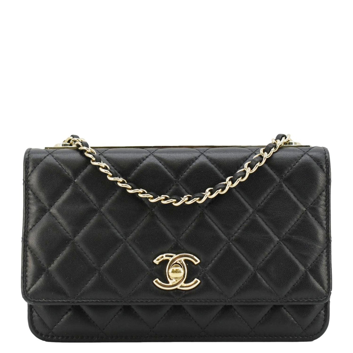 Chanel Trendy CC On Leather Lambskin Black Wallet Case 3