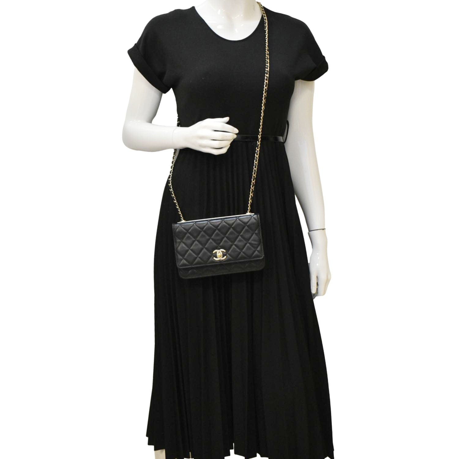Chanel Trendy CC On Leather Lambskin Black Wallet Case 3