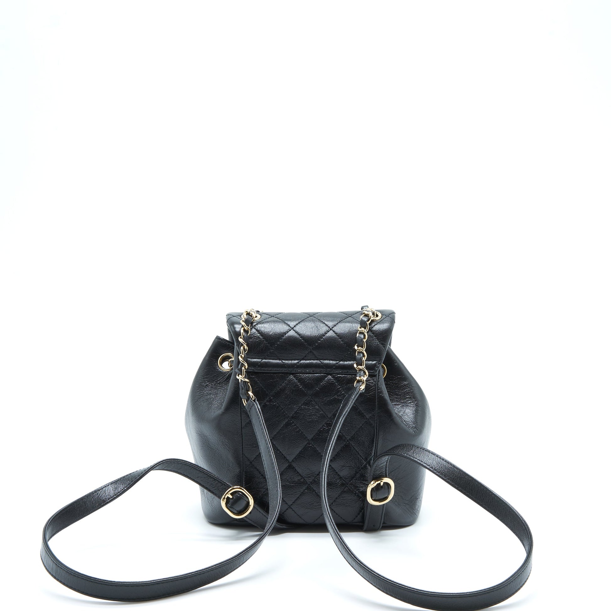 Chanel 22C Duma Backpack Calfskin LGHW Microchip Black Lghw Microchip