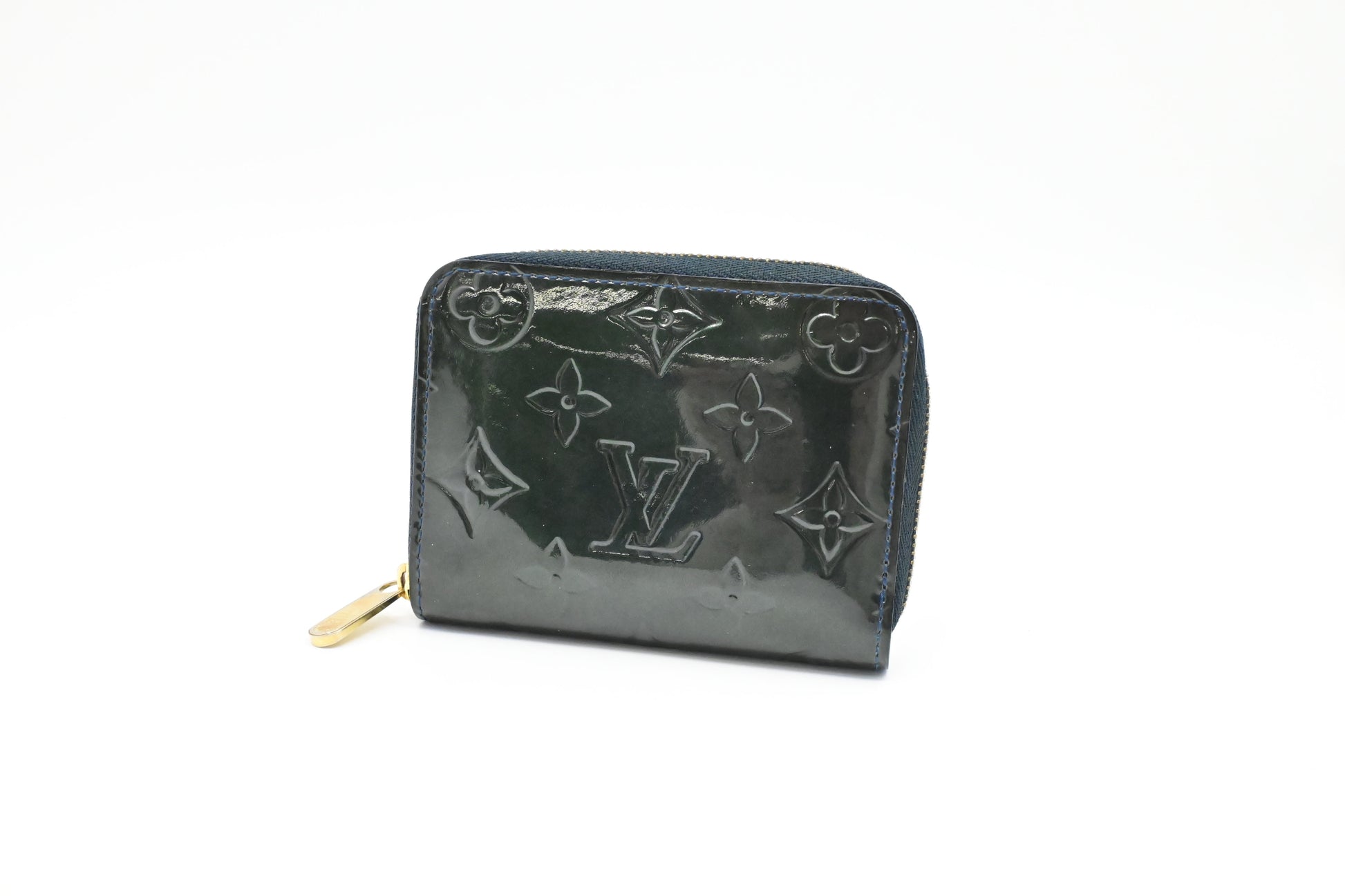 Louis Vuitton Coin Dark Vernis Leather Green Handbag