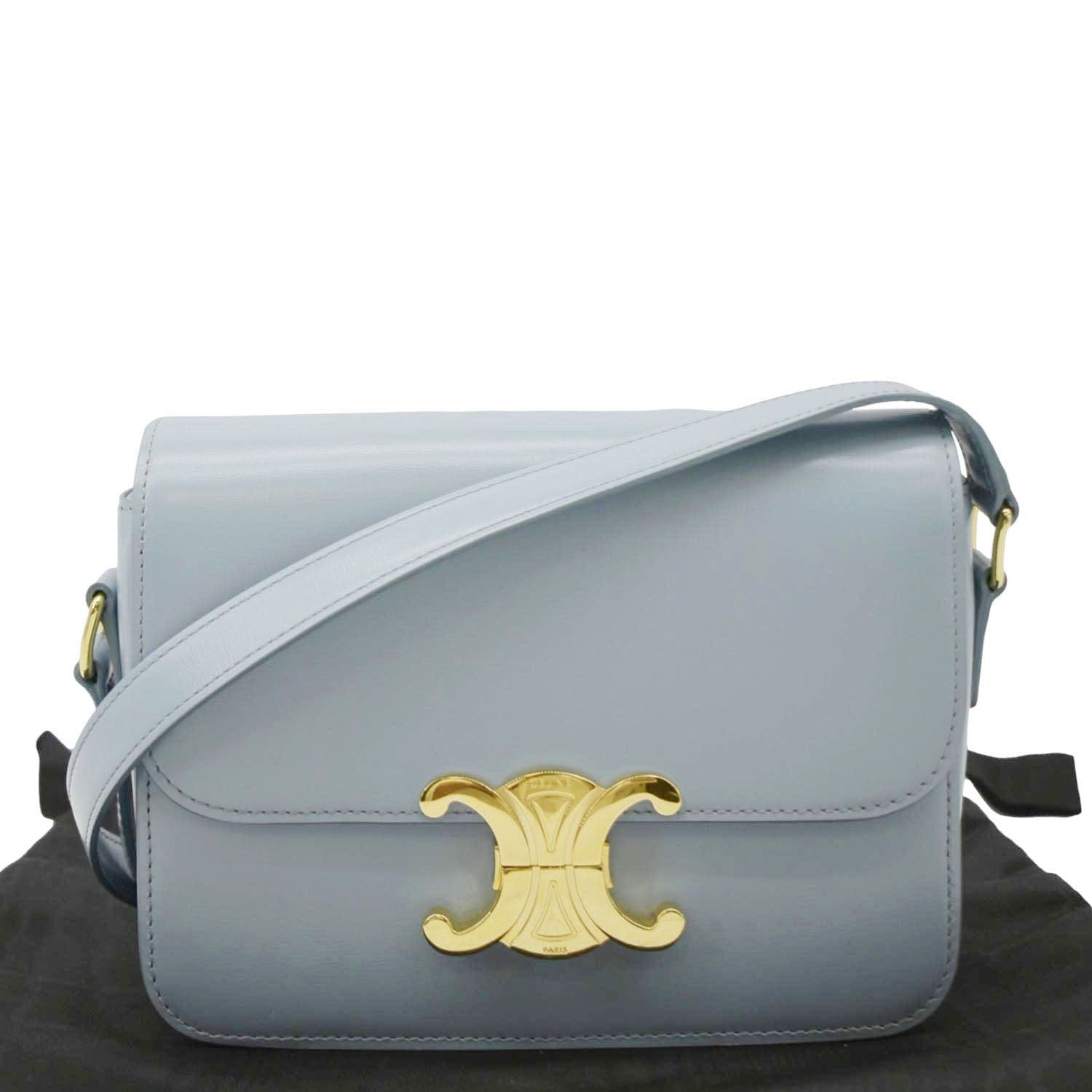 Teen Triomphe Shoulder Bag Soft Pale Leather Blue
