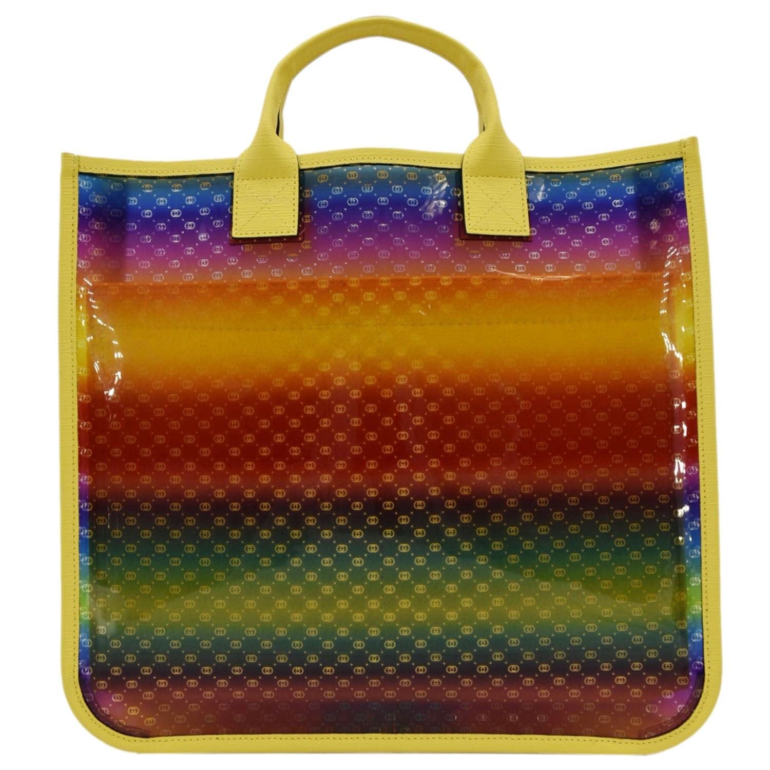Gucci Kids Rainbow Vinyl Tote Bag Multicolor