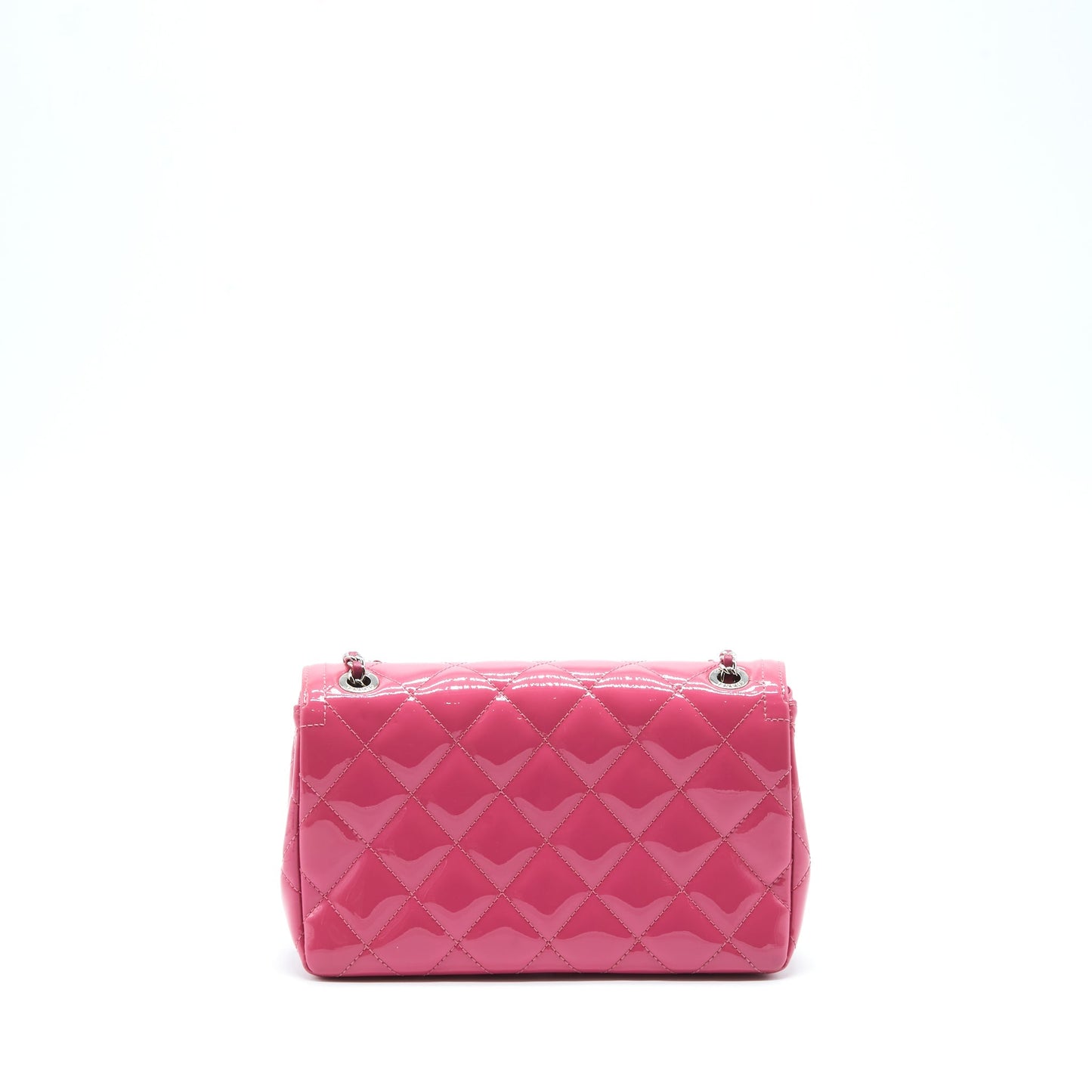 Chanel Coco Shine Flap Patent SHW Pink Shoulder Bag