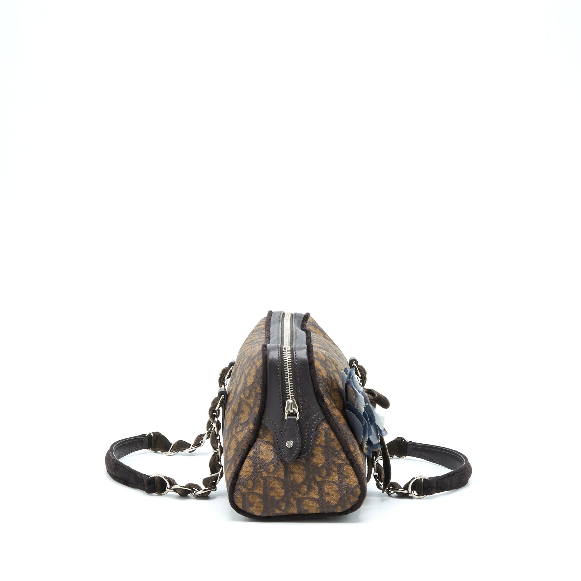 Dior Romantique Trotter Purse Velvet Handbag Canvas Travel Bag