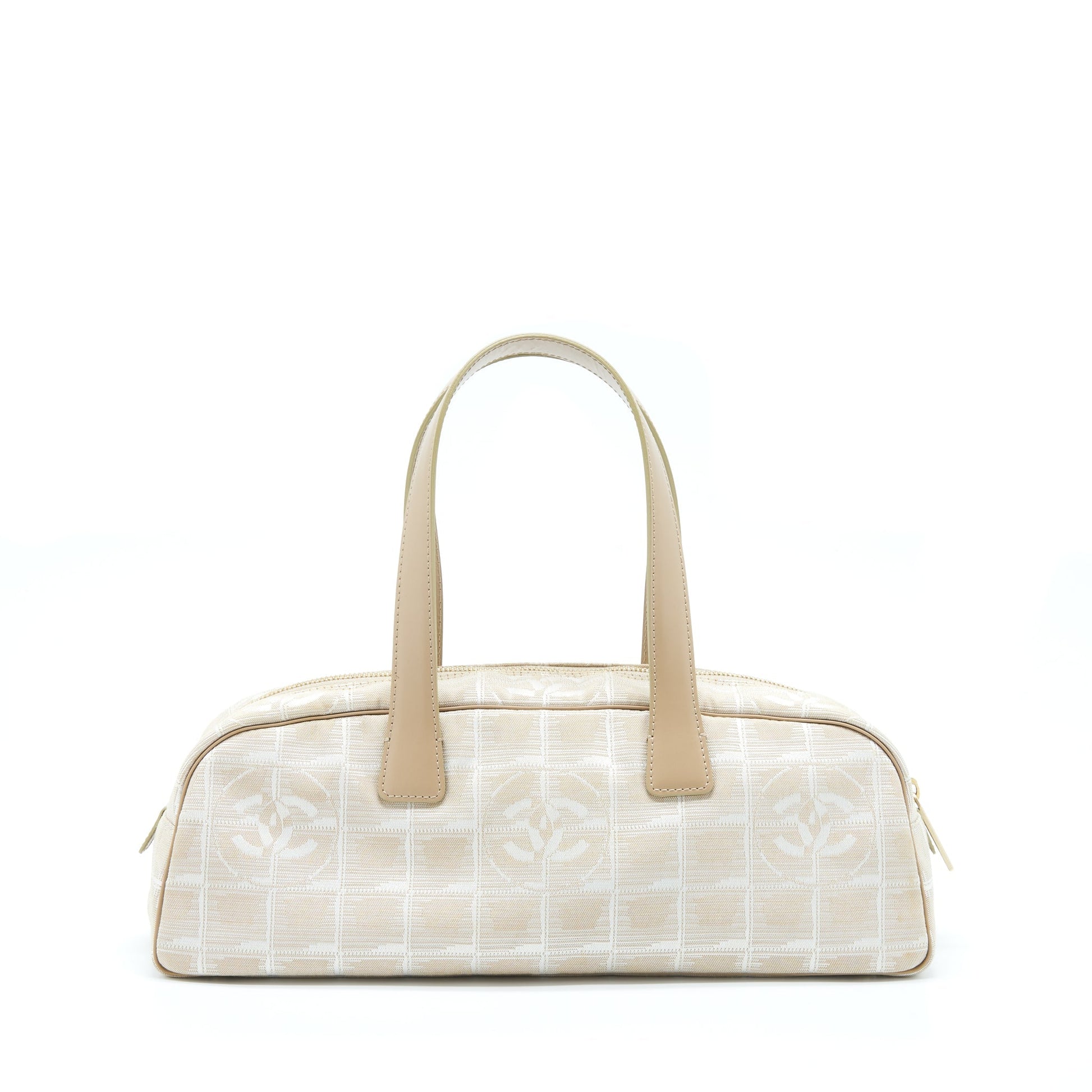 Chanel Line Bowler LGHW Canvas Leather Travel Bag