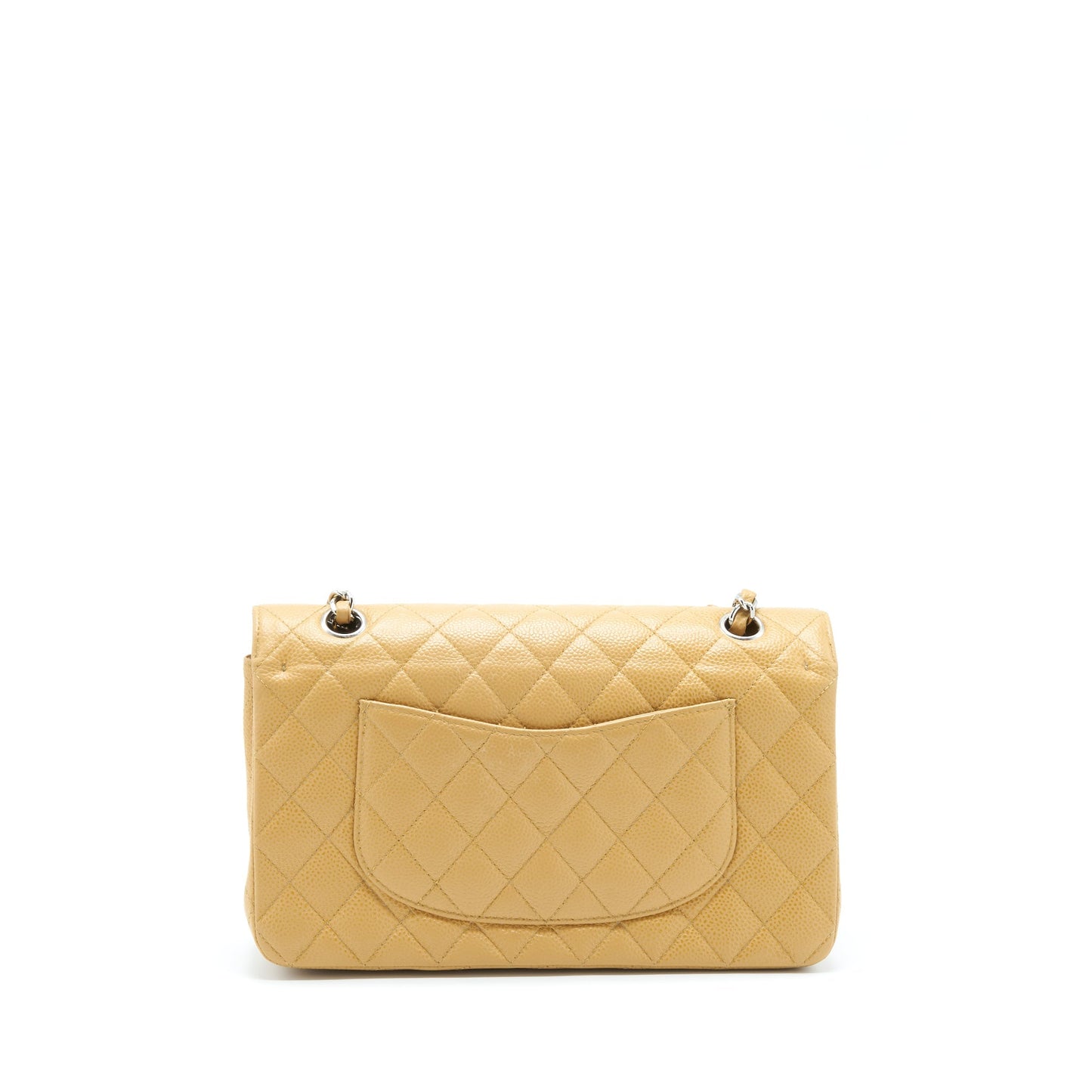 Chanel Classic Double Flap Caviar Dark SHW Beige Shoulder Bag