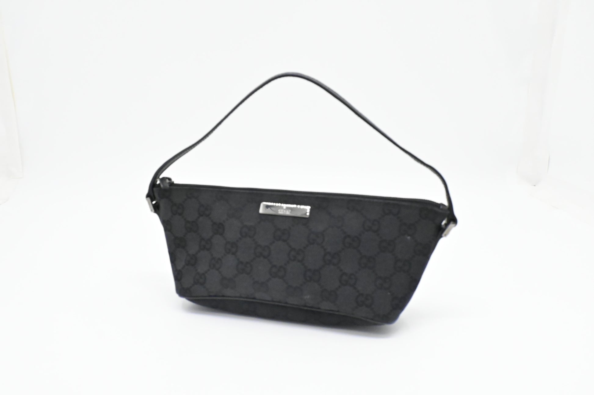 Gucci Boat GG Canvas Black Handbag