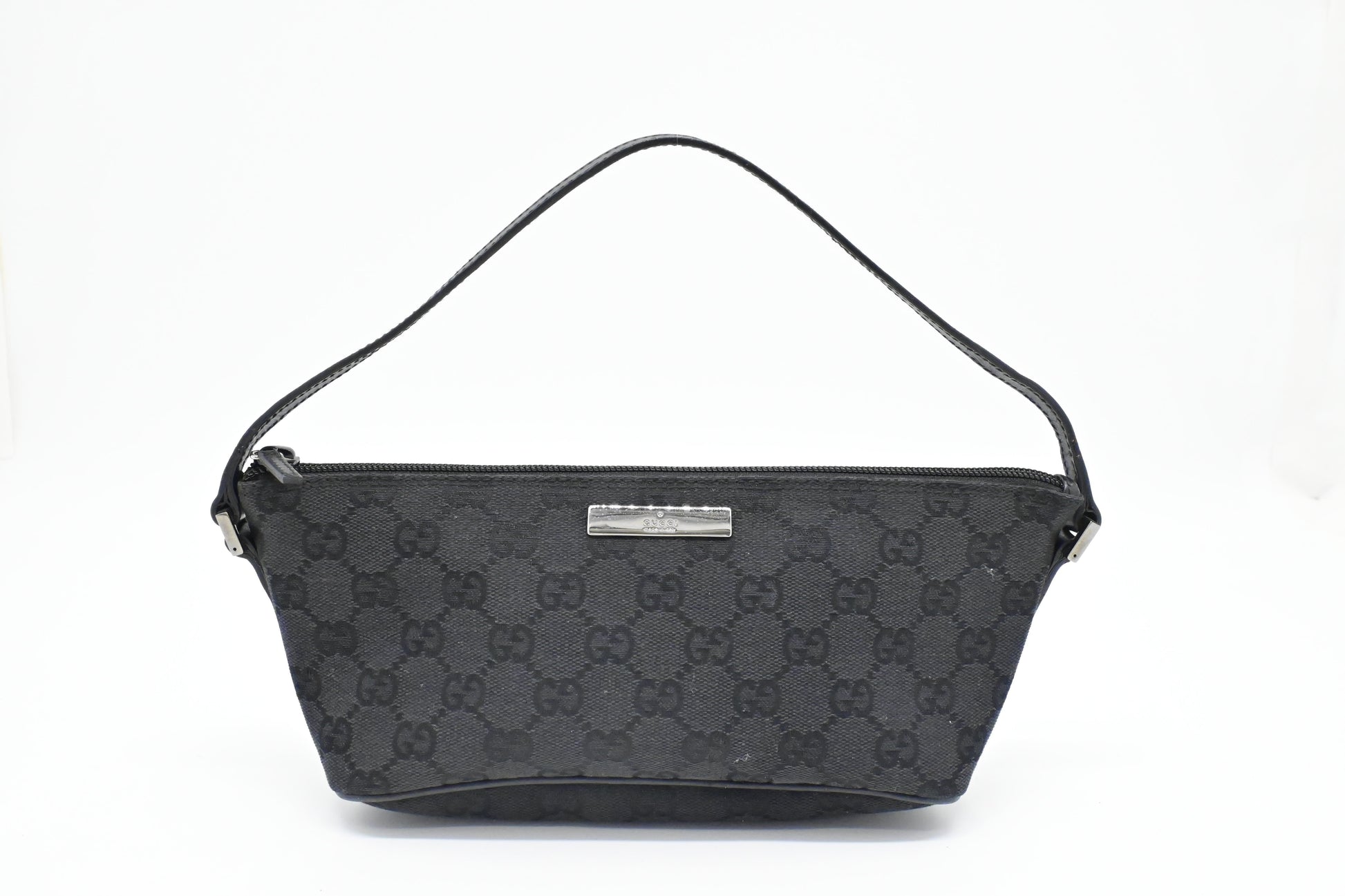 Gucci Boat GG Canvas Black Handbag