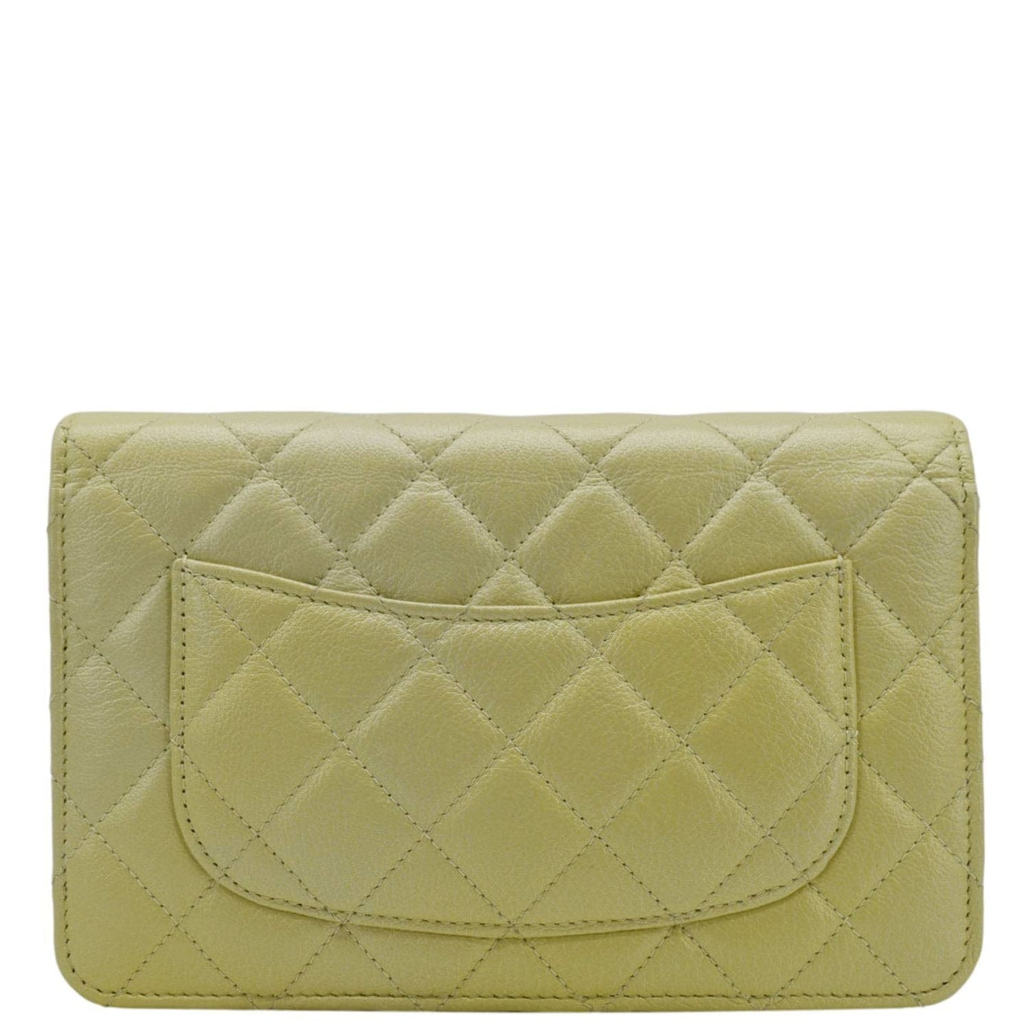 Chanel WOC Quilted Light Leather Green Travel Bag