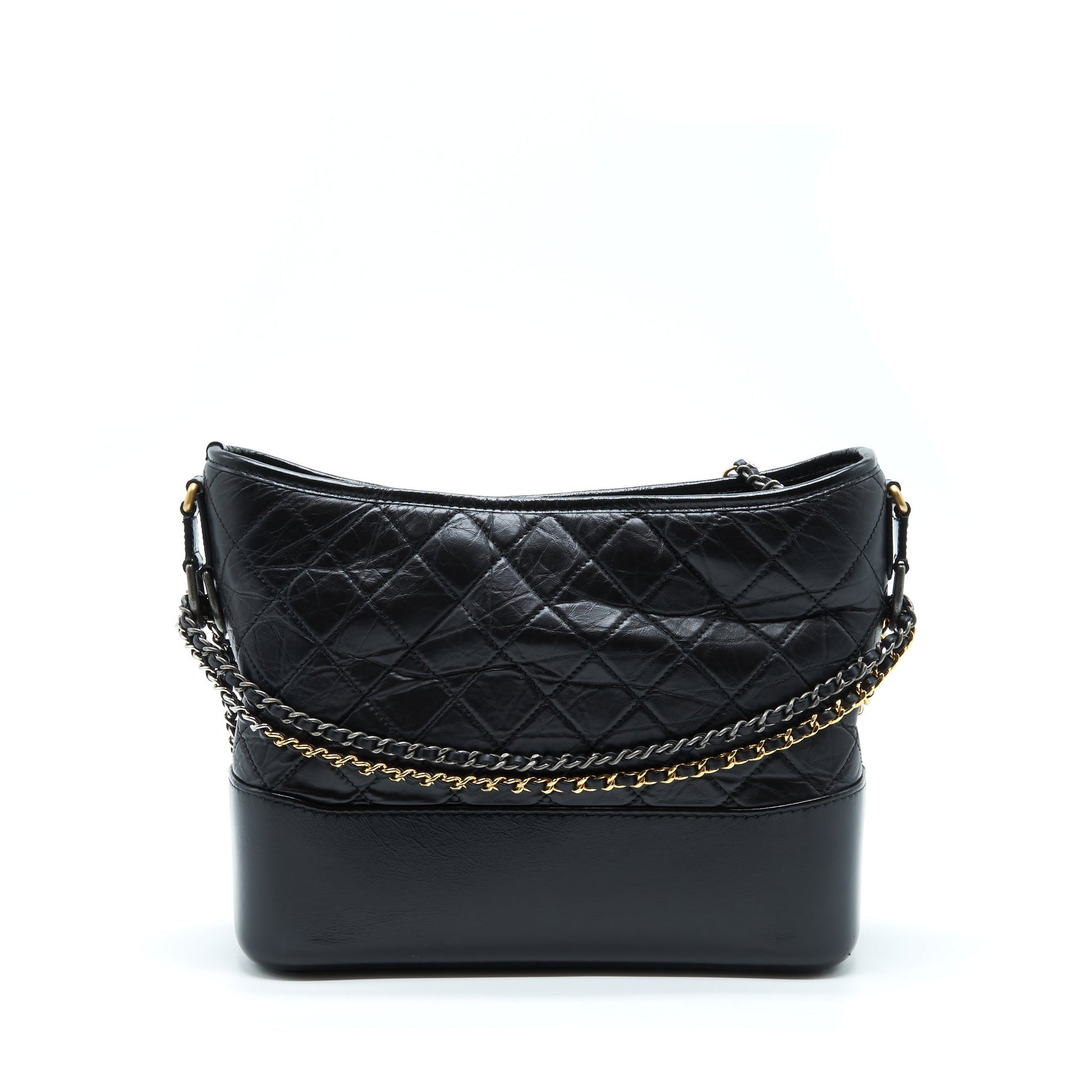 Chanel Gabrielle Calfskin Hardware Multicolour Black Handbag