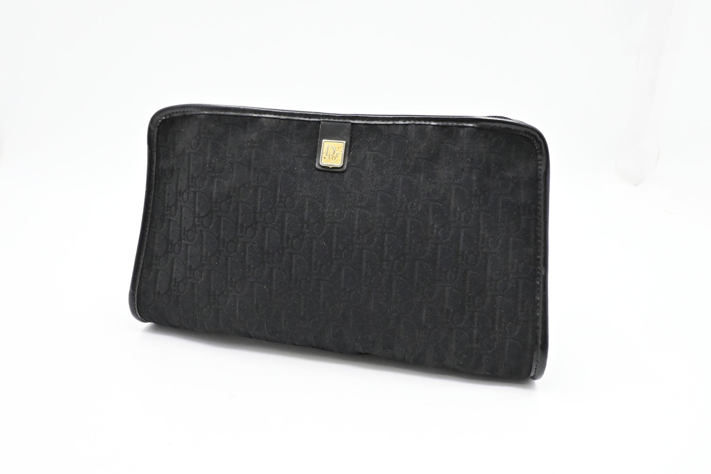 Dior Pouch In Oblique Handbag Canvas Black Travel Bag