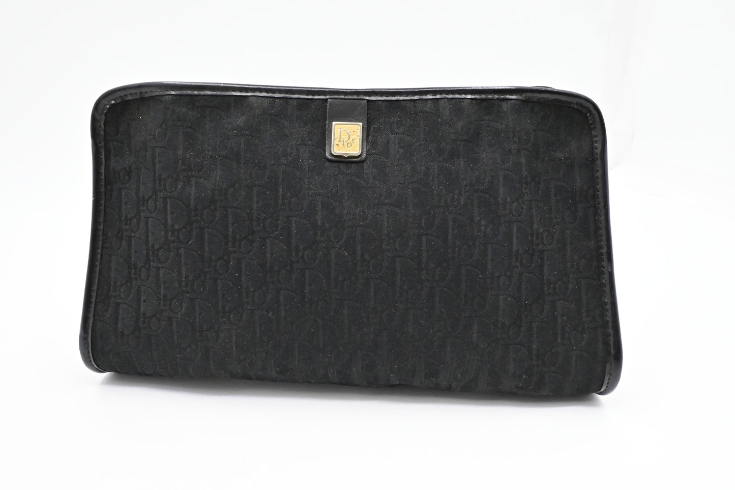 Dior Pouch In Oblique Handbag Canvas Black Travel Bag