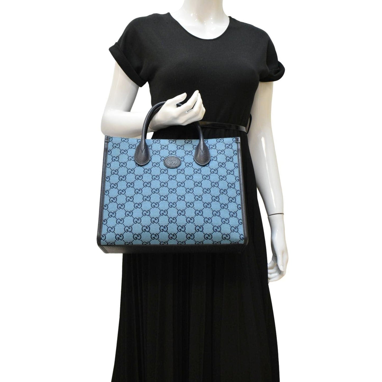 Gucci Interlocking Supreme Tote Bag Canvas Blue