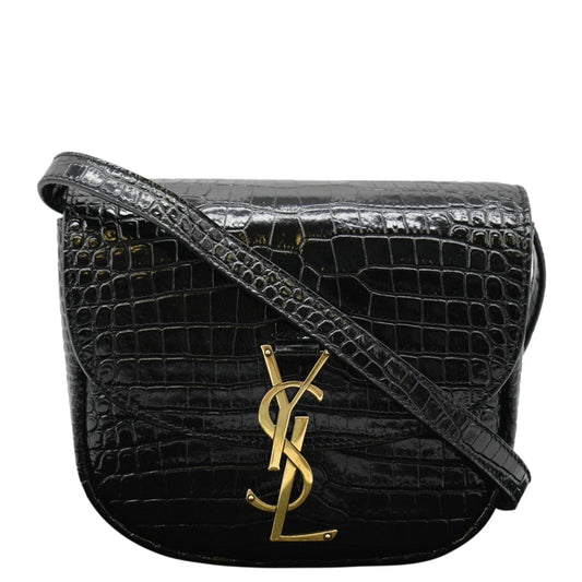 YSL Saint Laurent Yves Kaia Satchel Bag Leather Black Small