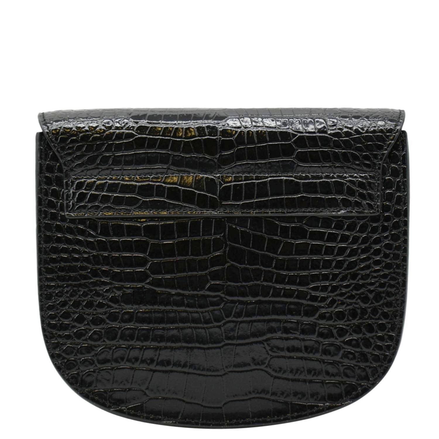 YSL Saint Laurent Yves Kaia Satchel Bag Leather Black Small