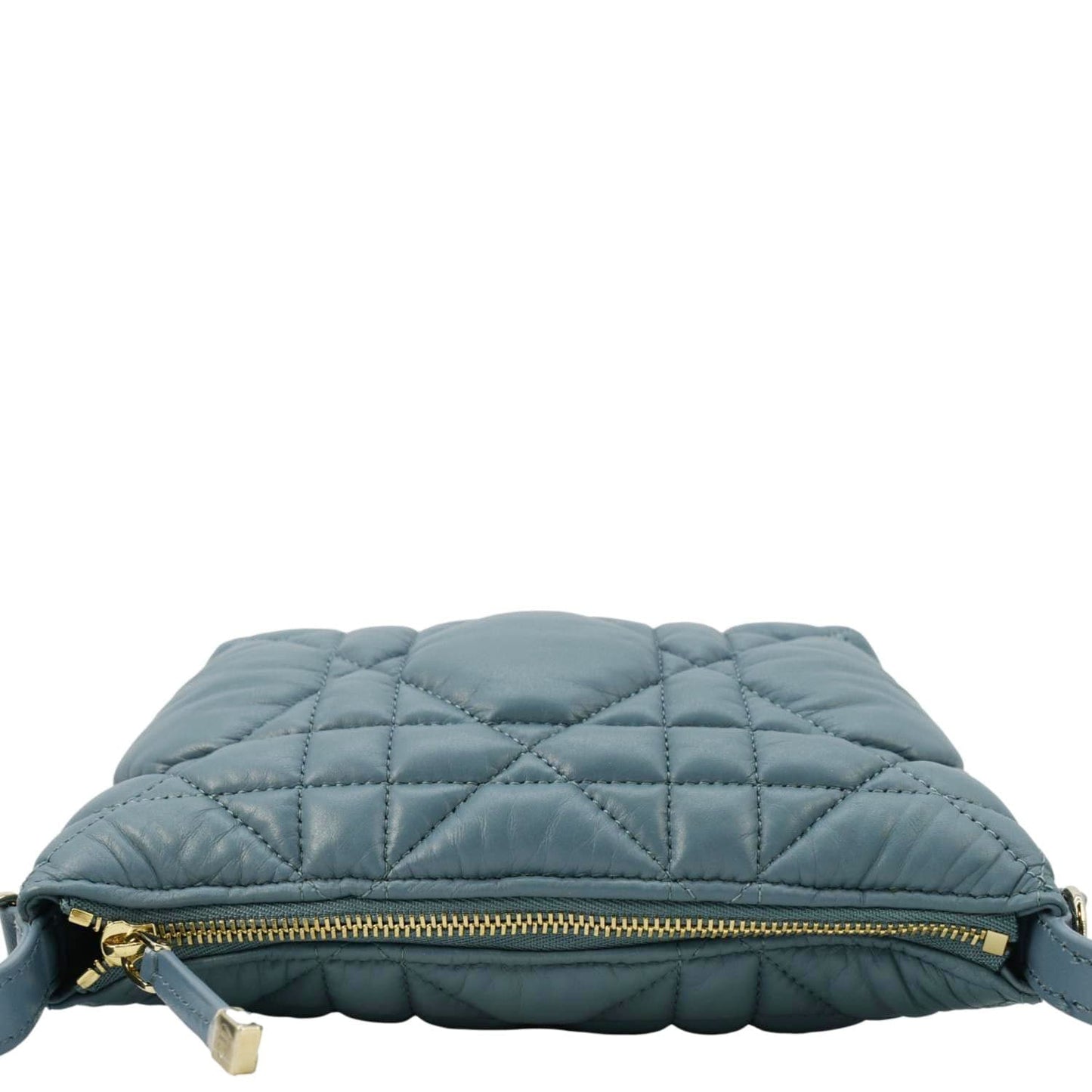 Dior travel Calfskin Macrocannage Clutch Bag Blue