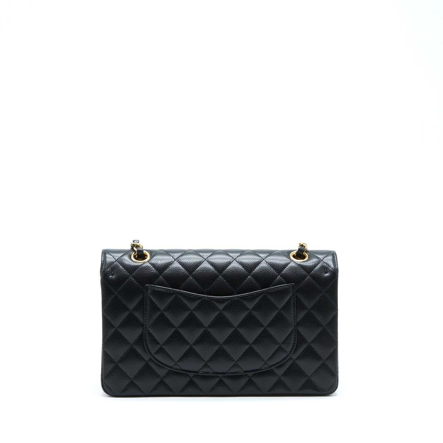 Chanel Classic Double Flap Caviar GHW Microchip Black Shoulder Bag Microchip 1