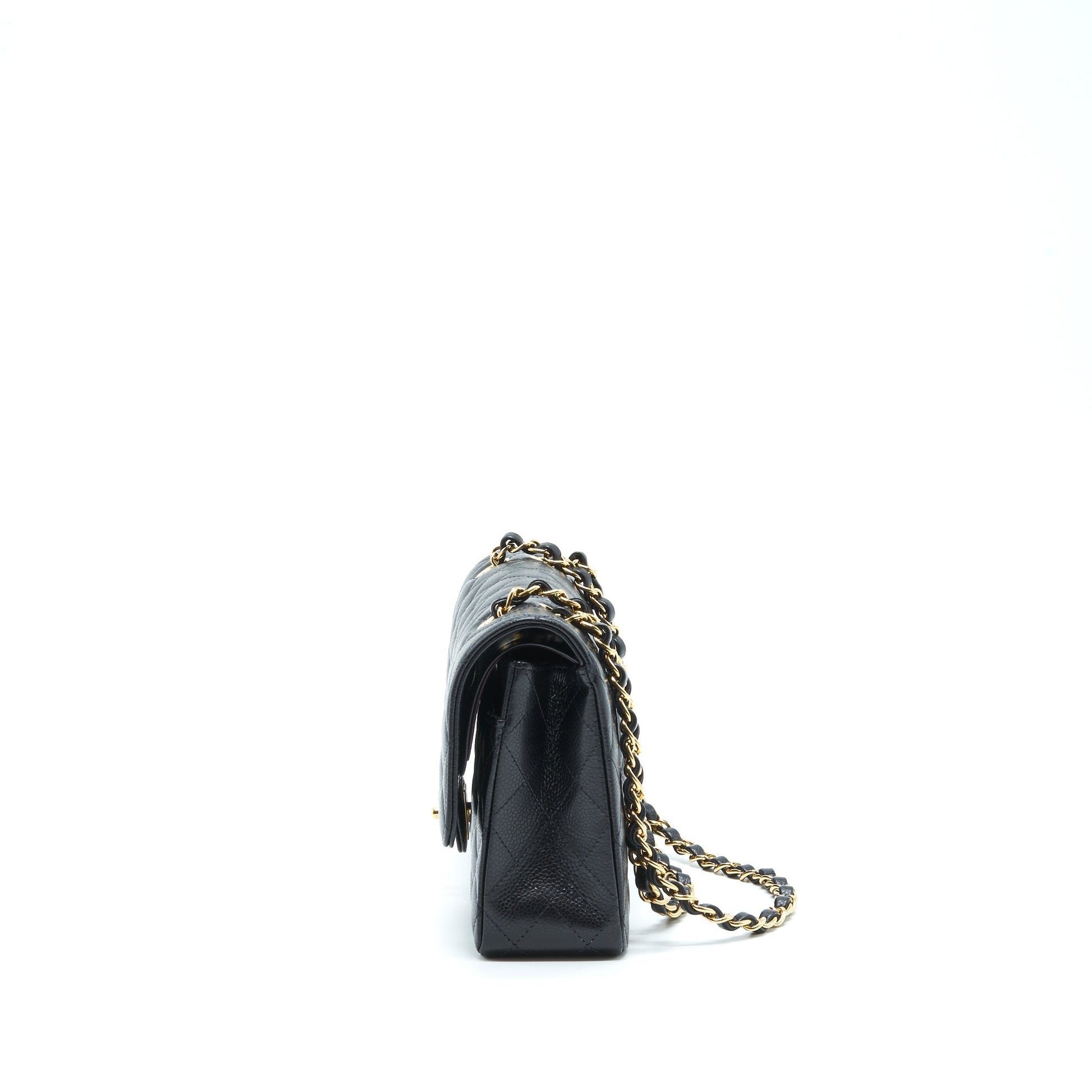 Chanel Classic Double Flap Caviar GHW Microchip Black Shoulder Bag Microchip 1