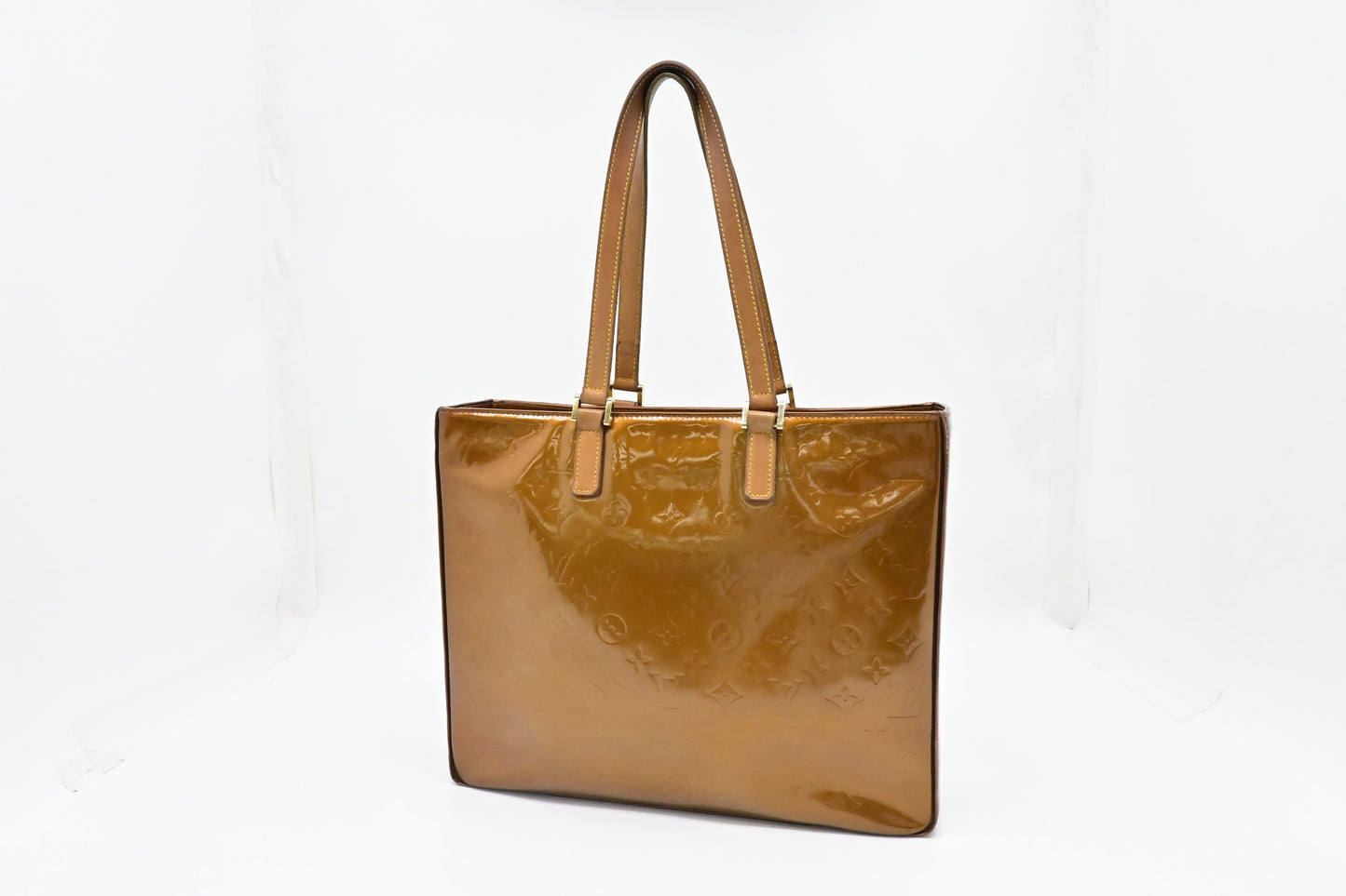 Louis Vuitton Columbus Bronze Vernis Leather Handbag