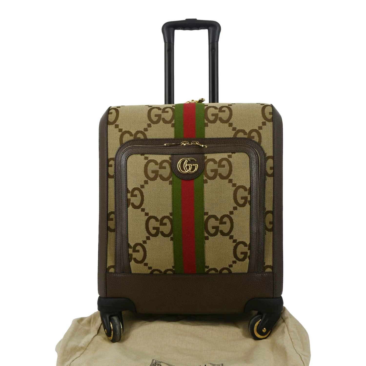 Gucci Cabin Trolley Jumbo Supreme Travel Bag Canvas Beige