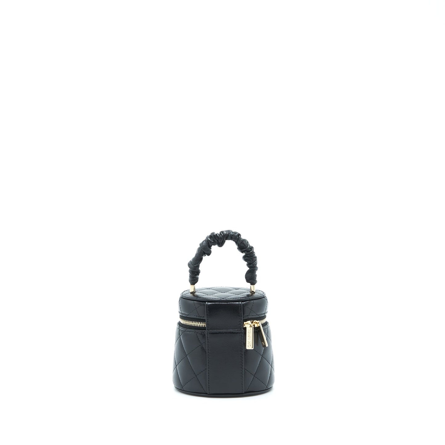 Chanel 22S Top Handle Super Vanity Lambskin Black Mini Bag