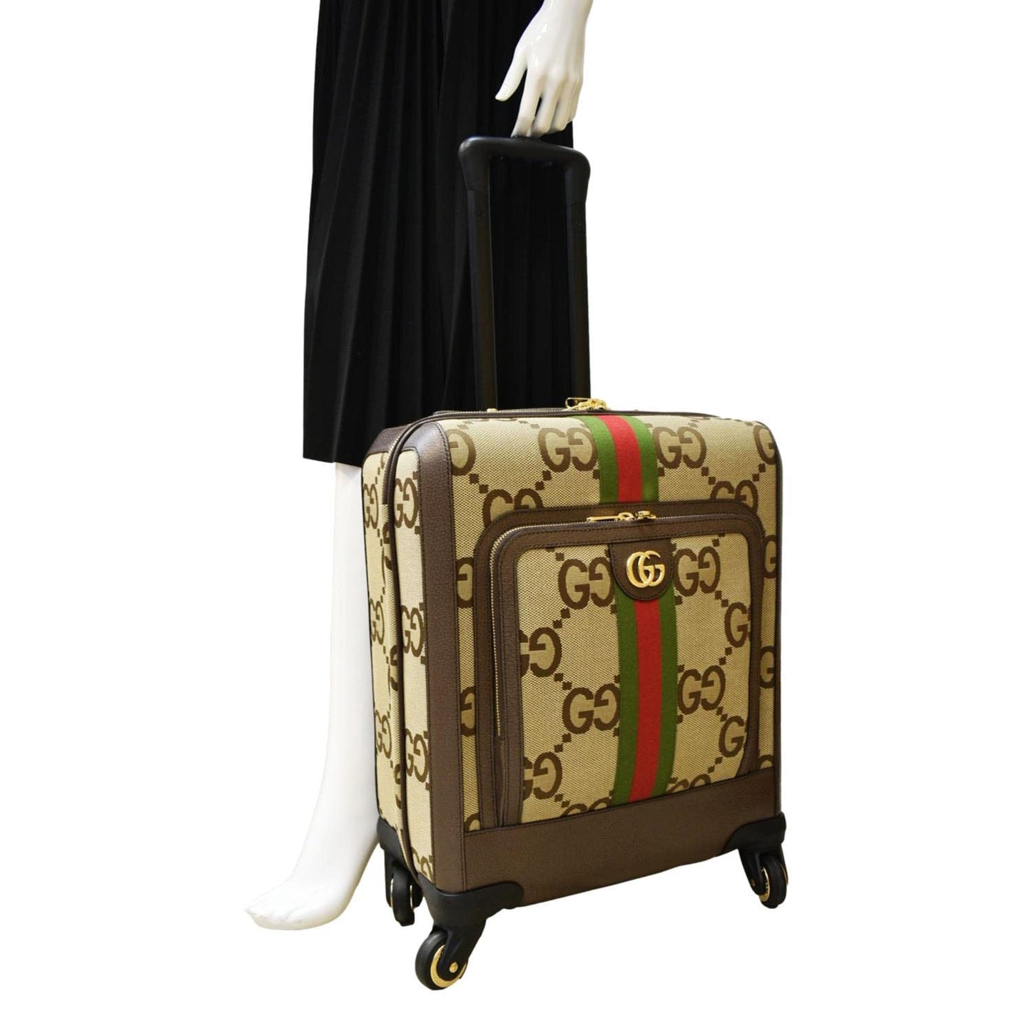 Gucci Cabin Trolley Jumbo Supreme Travel Bag Canvas Beige