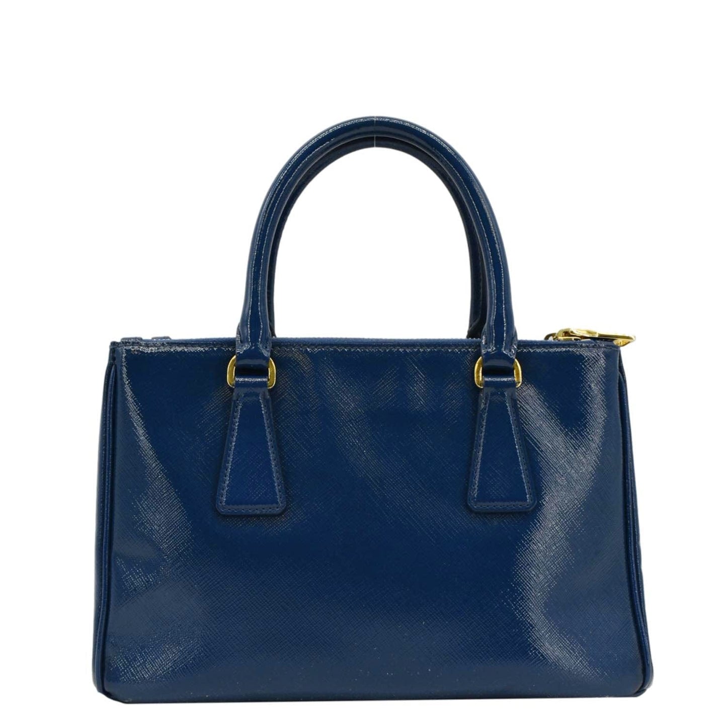 Galleria Double Zip Saffiano Tote Bag Leather Blue