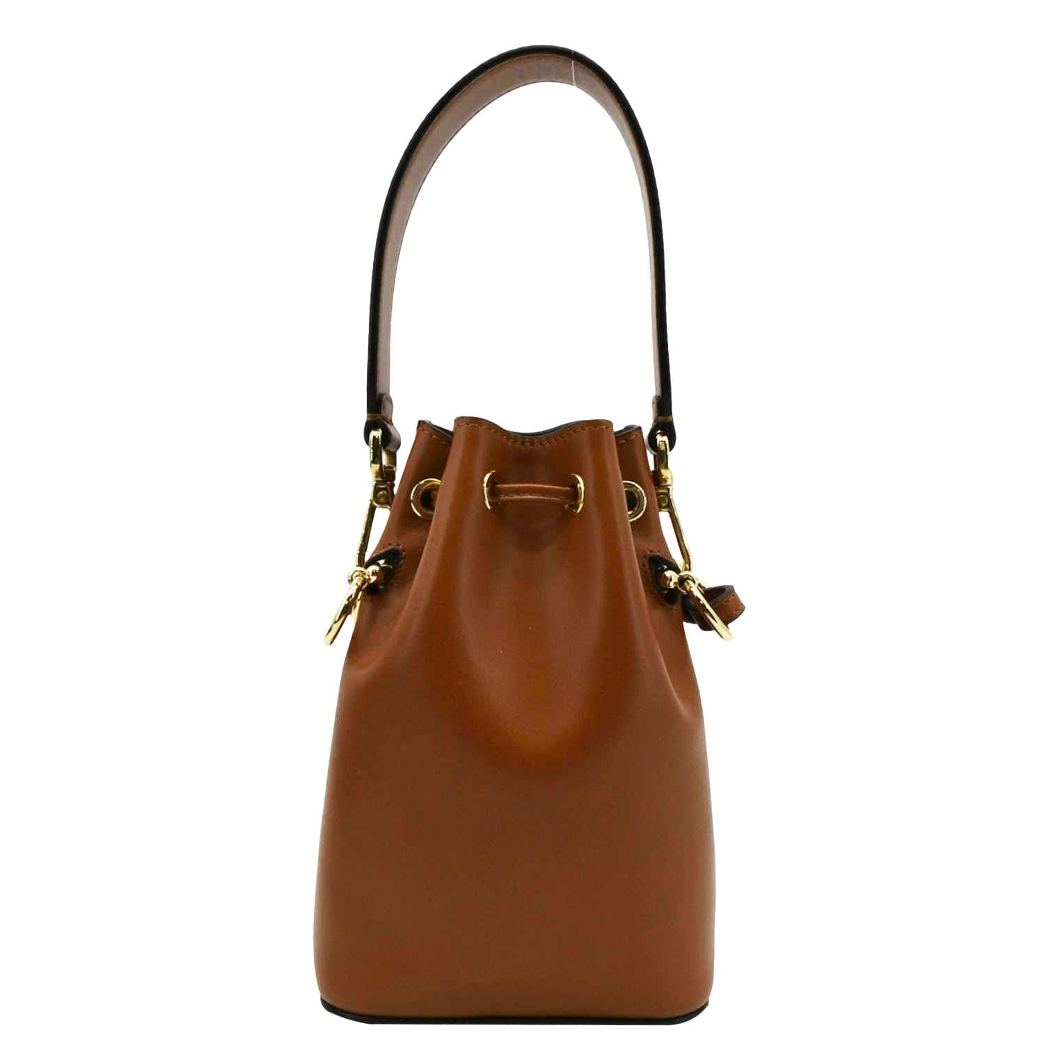 Fendi Mon Tresor Hobo Bag Leather Brown Bucket Bucket Bag