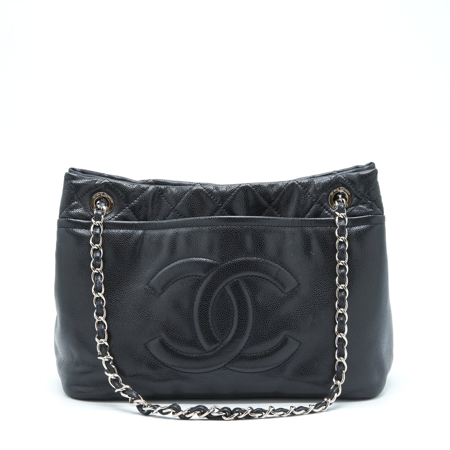 Chanel Timeless Soft Shopper Caviar SHW Black Tote Bag