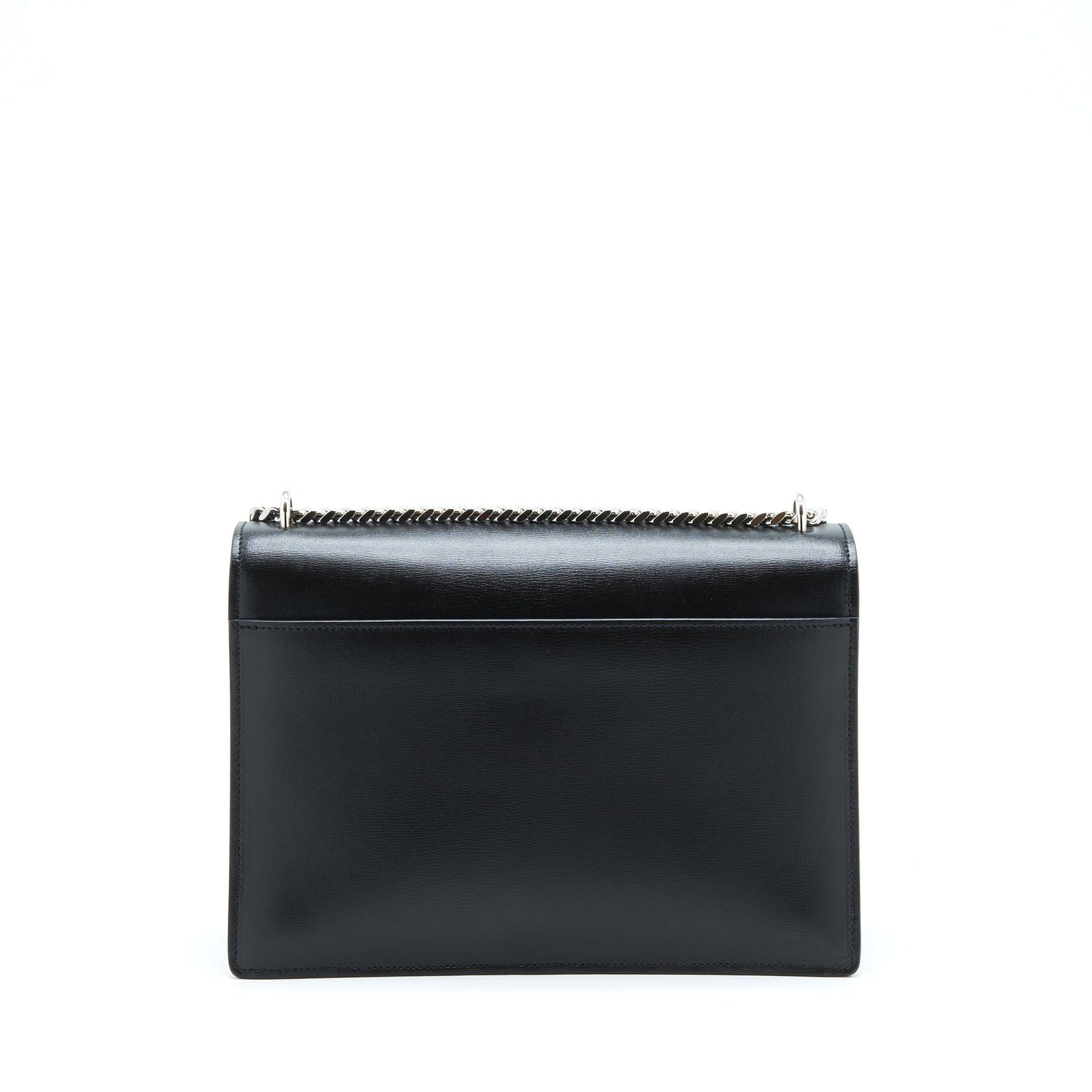 YSL Saint Laurent Sunset Purse Calfskin Travel Bag Black Medium