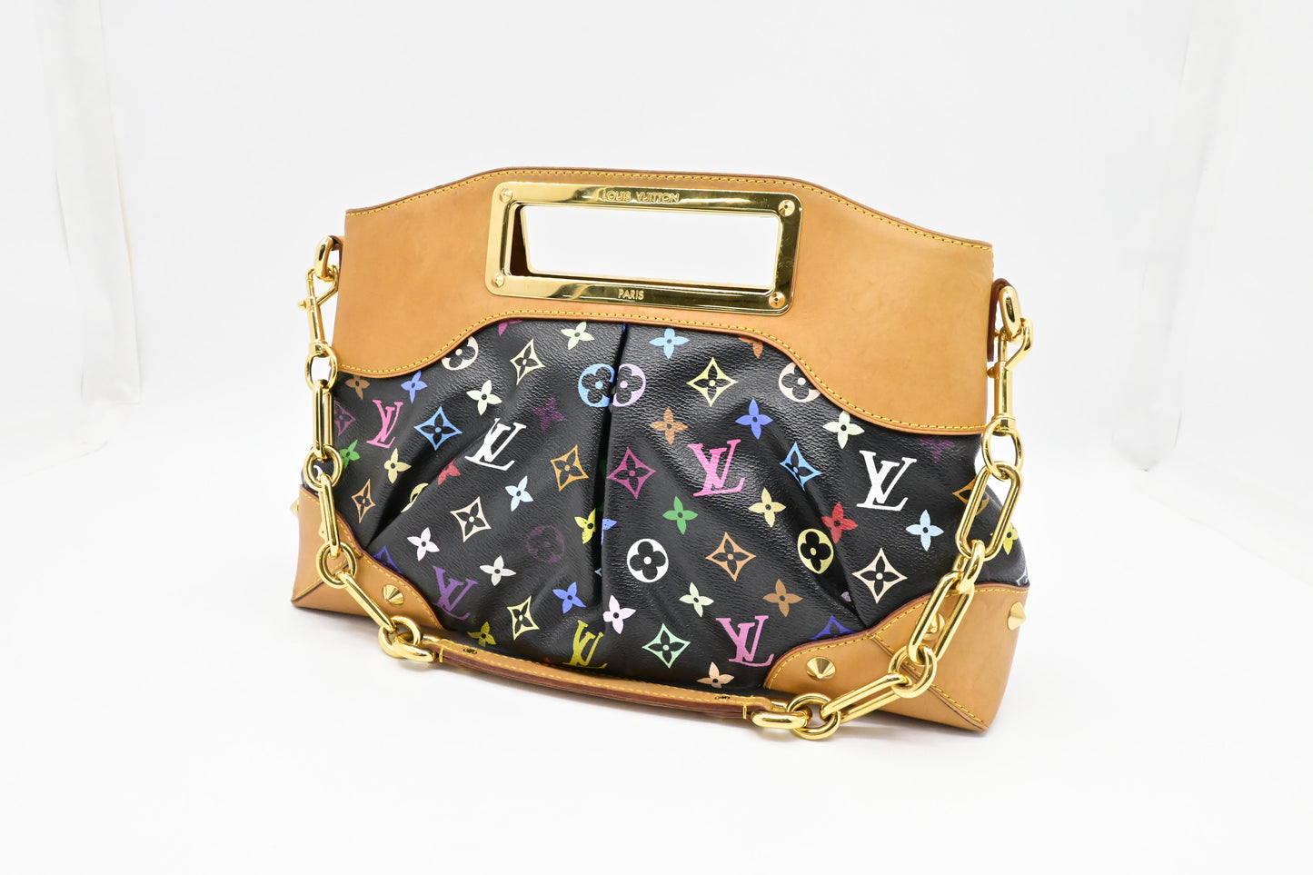 Louis Vuitton Judy MM Monogram Canvas Black Multicolor Handbag